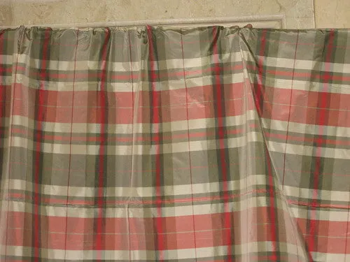100% Silk taffeta multi color plaids 54" wide Taf#C32[2]