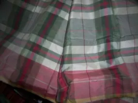 100% Silk taffeta multi color plaids 54" wide Taf#C32[2]