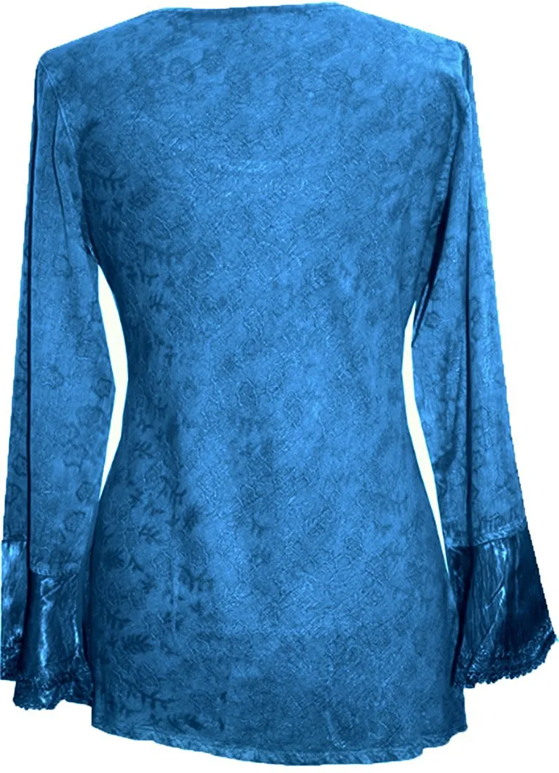 106 B Gypsy Renaissance Victorian Asymmetrical Hem Top Blouse