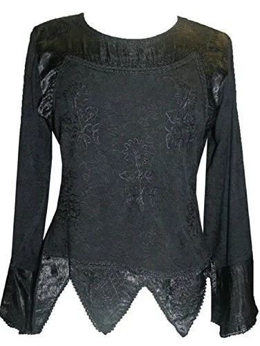 106 B Gypsy Renaissance Victorian Asymmetrical Hem Top Blouse