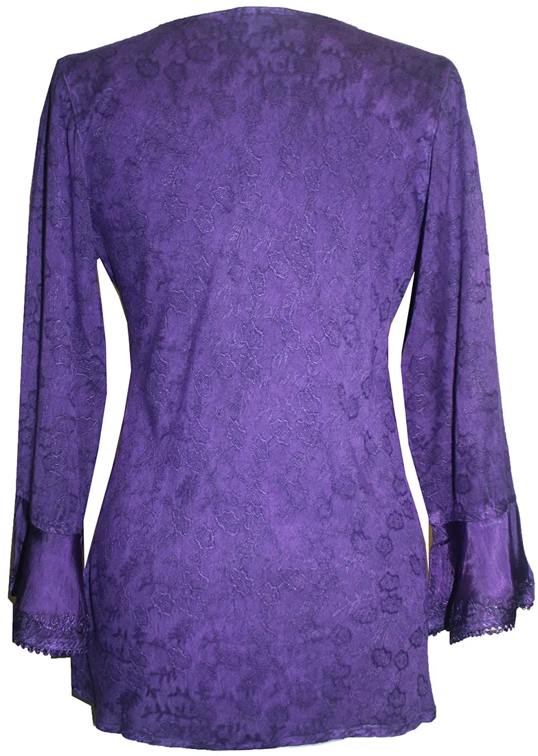 106 B Gypsy Renaissance Victorian Asymmetrical Hem Top Blouse