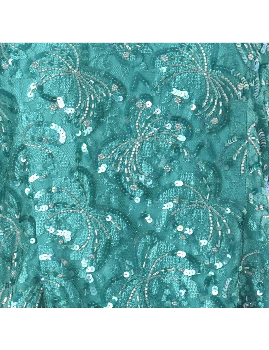 1990s Sequined Evening Top - L