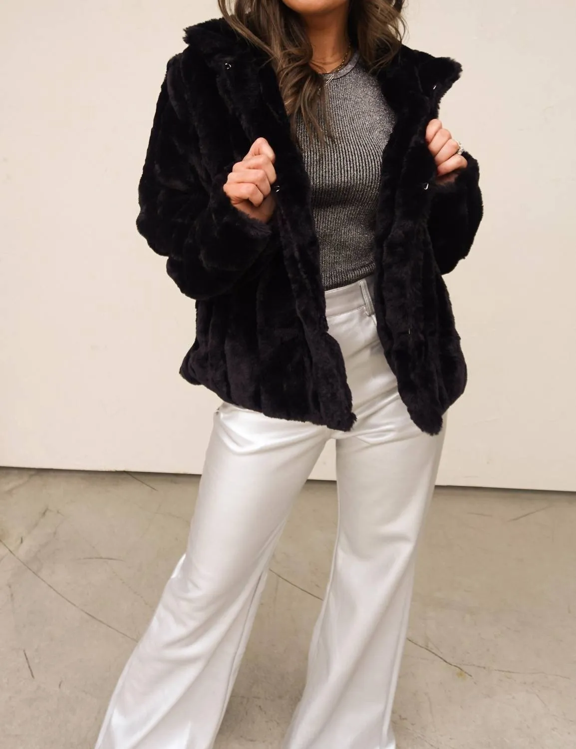 Amylynn - Faux Leather Flare Pant