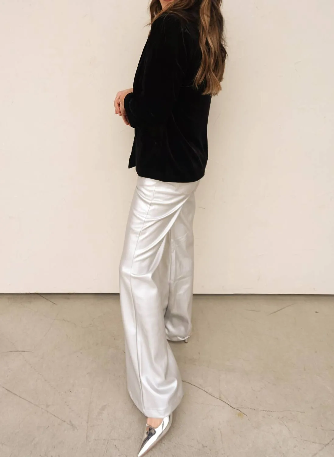 Amylynn - Faux Leather Flare Pant