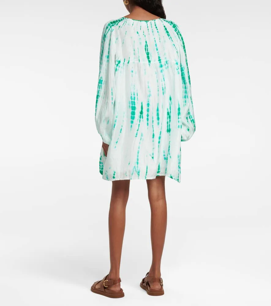 Anna Kosturova Tie-dye silk minidress