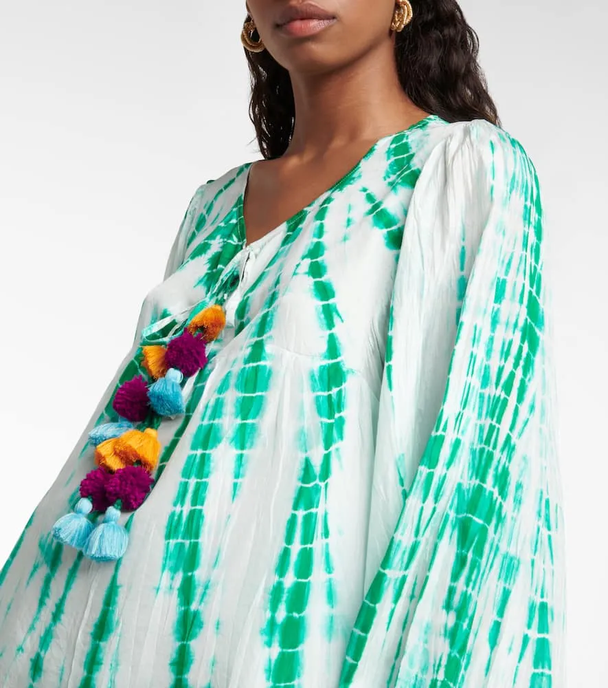Anna Kosturova Tie-dye silk minidress
