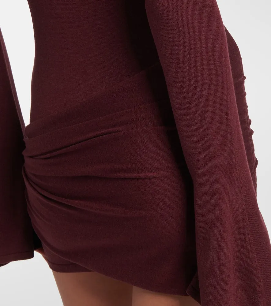 Aya Muse Draped silk-blend jersey minidress
