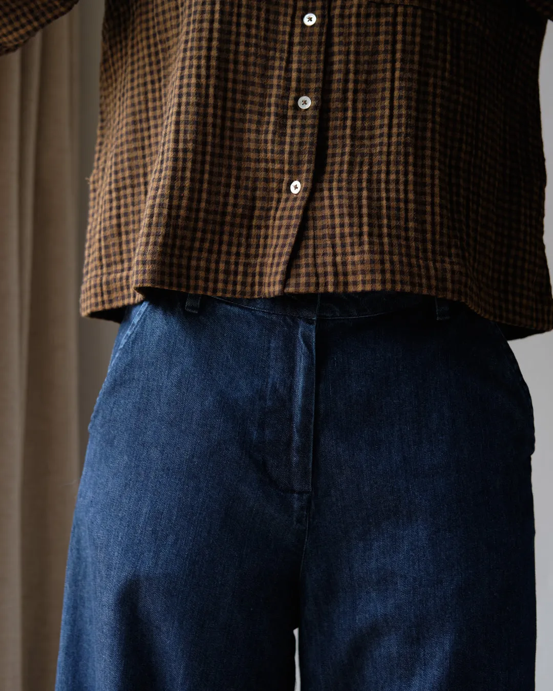 Bibico - Harper Wide Leg Trouser - Heavy Denim
