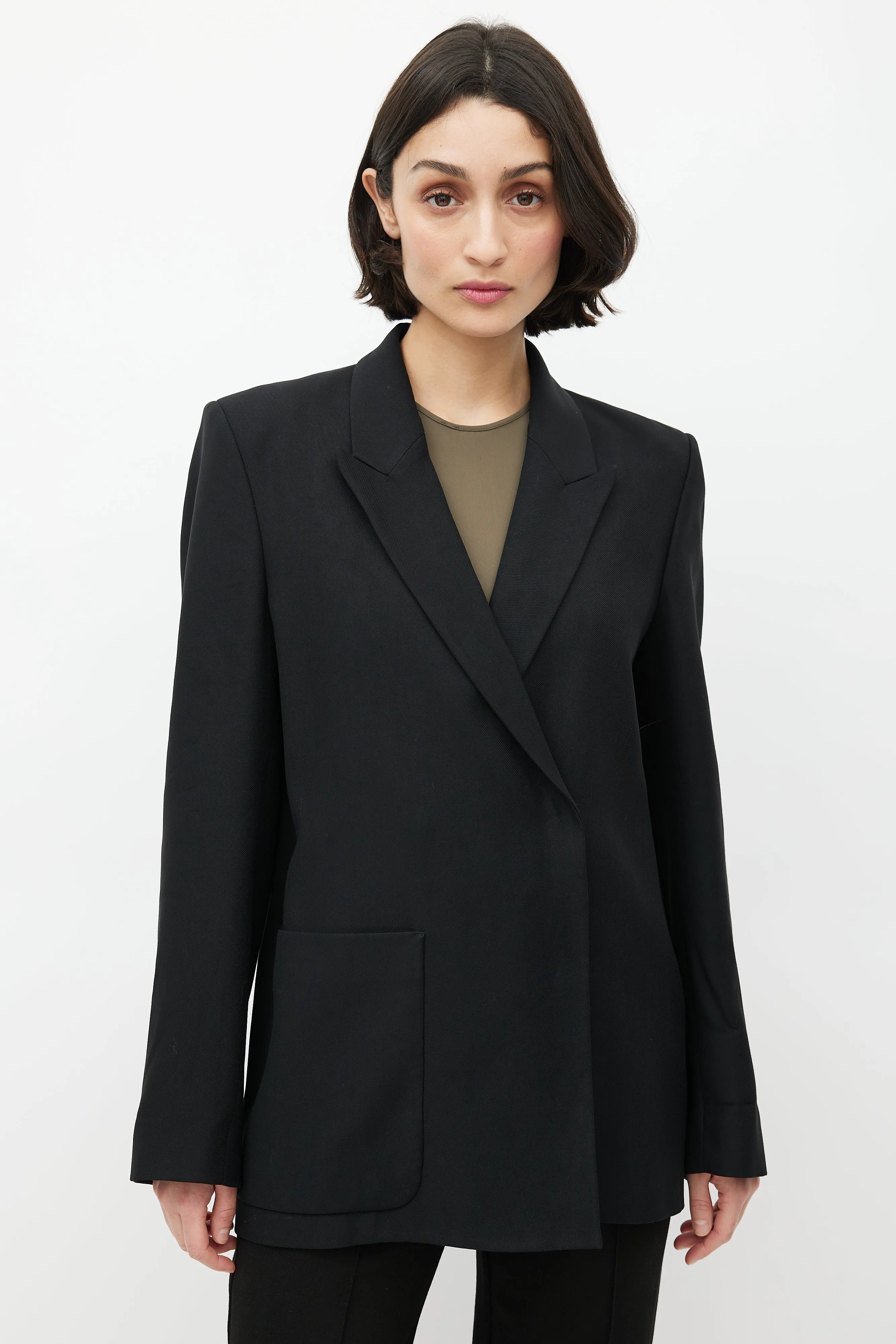 Black Double Breasted Blazer