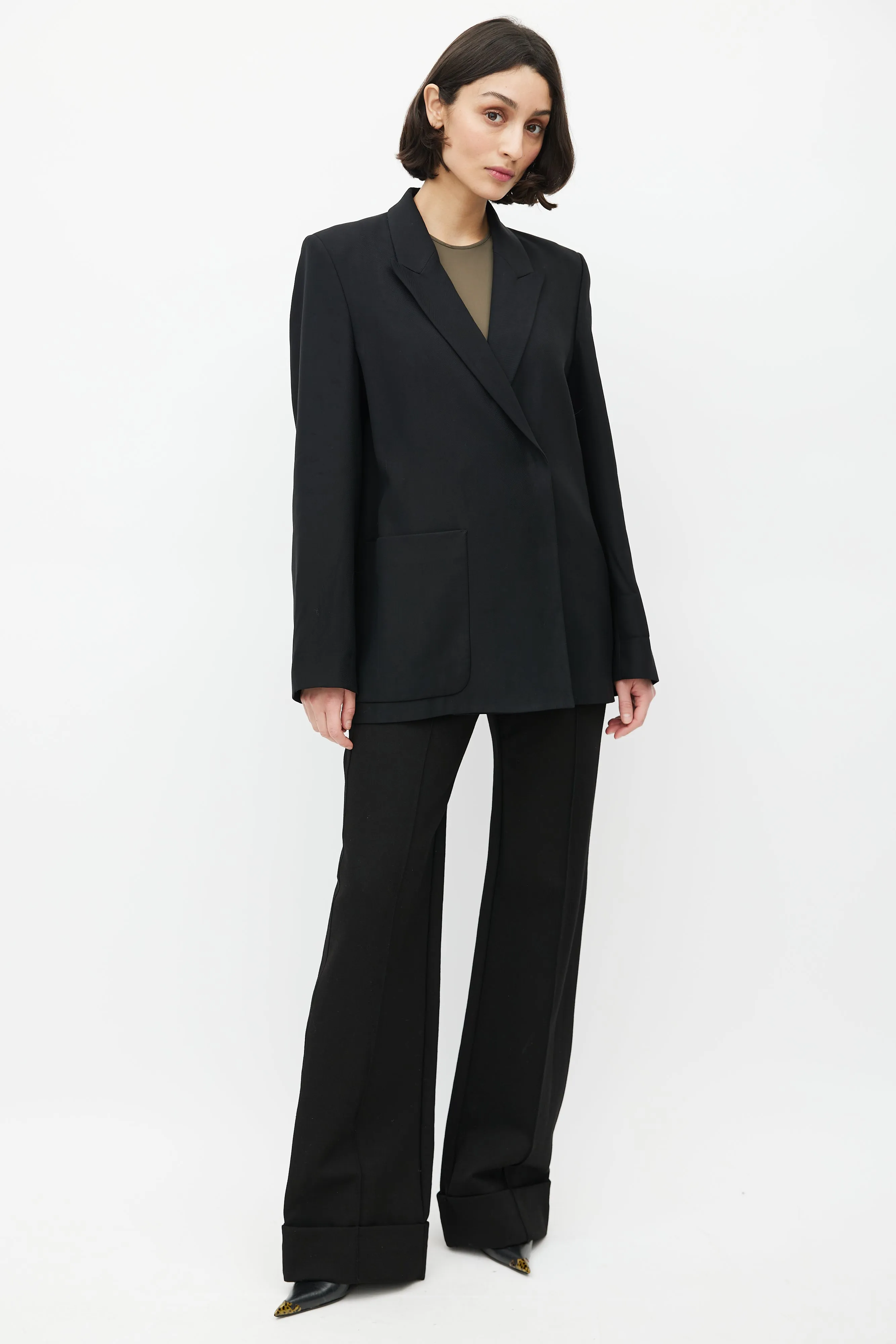 Black Double Breasted Blazer