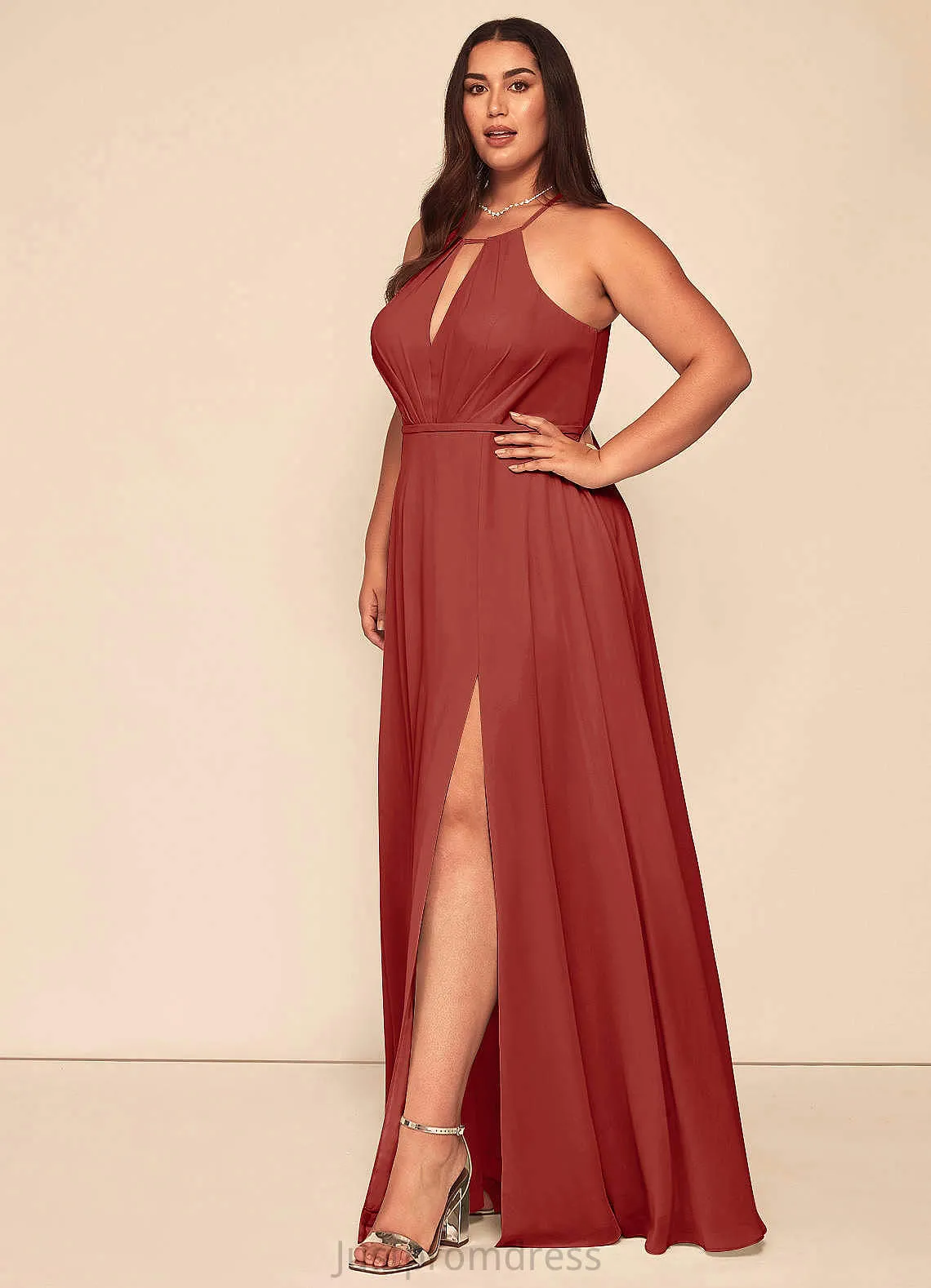Breanna Trumpet/Mermaid Floor Length Natural Waist Velvet Sleeveless Scoop Bridesmaid Dresses