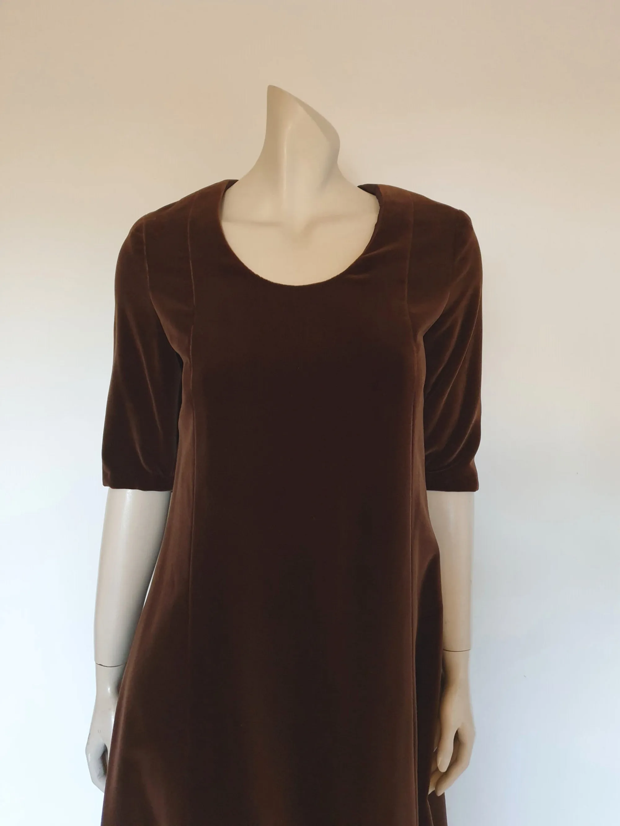 Brown Velvet Dress by Barbara Lee - M