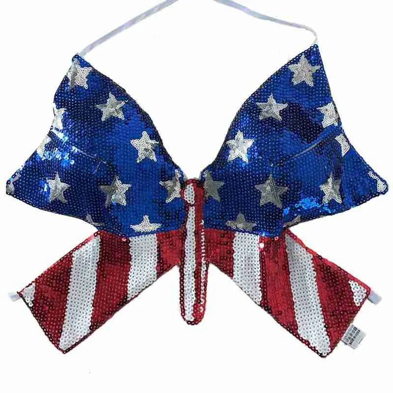 Butterfly Sequin Crop Tops