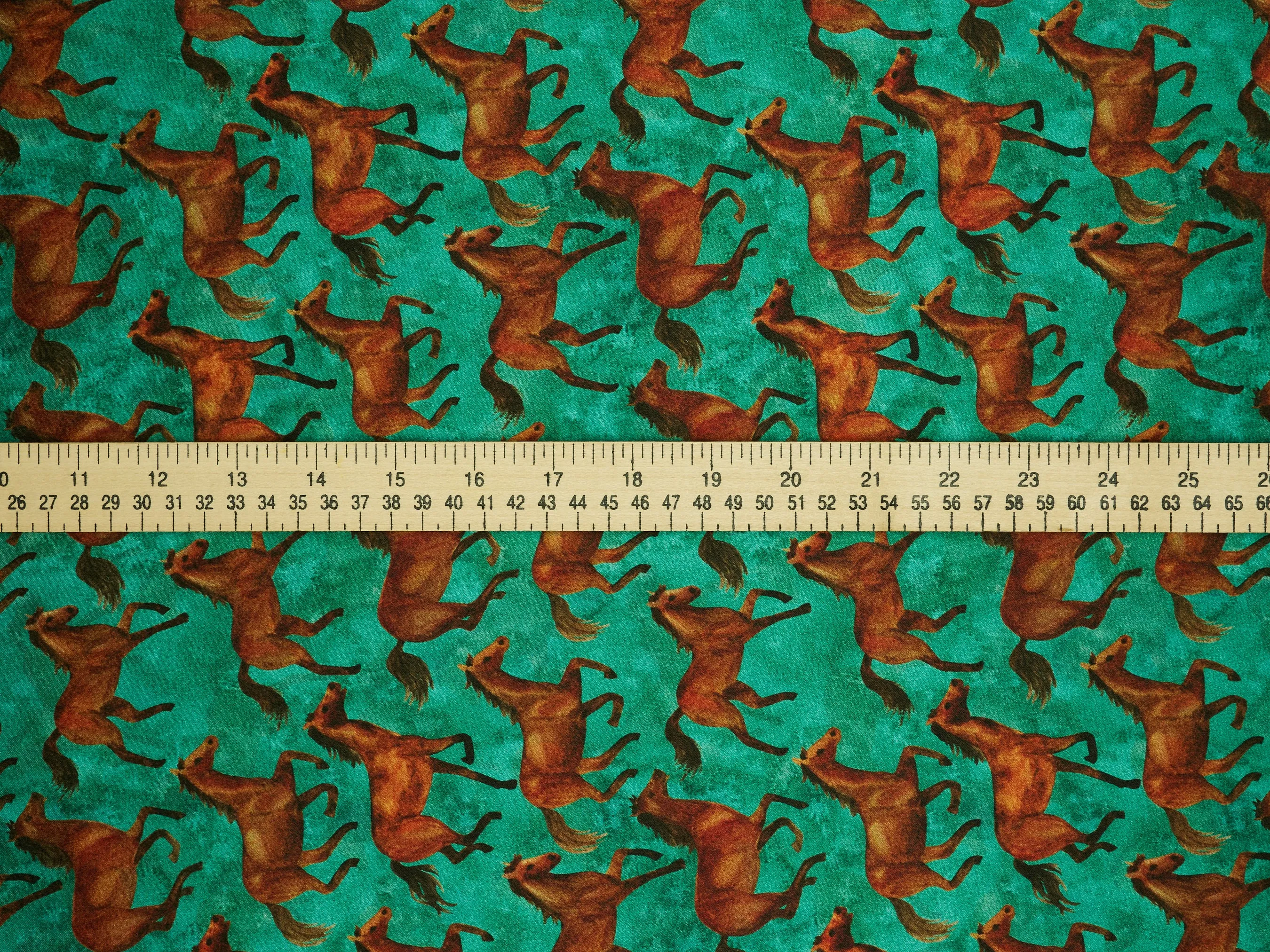 Charmeuse Satin  fabric by the yard -    Horses    print