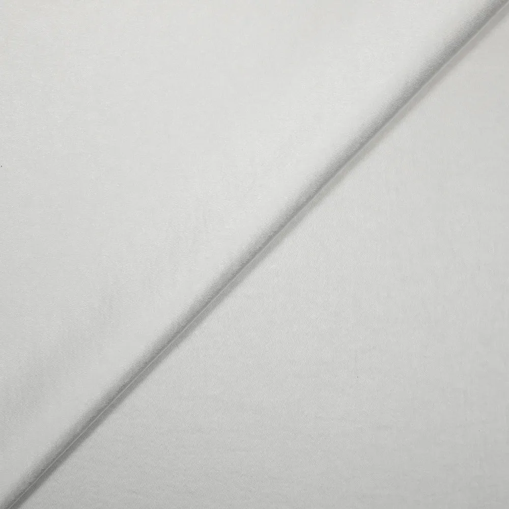 Crêpe satin de polyester blanc