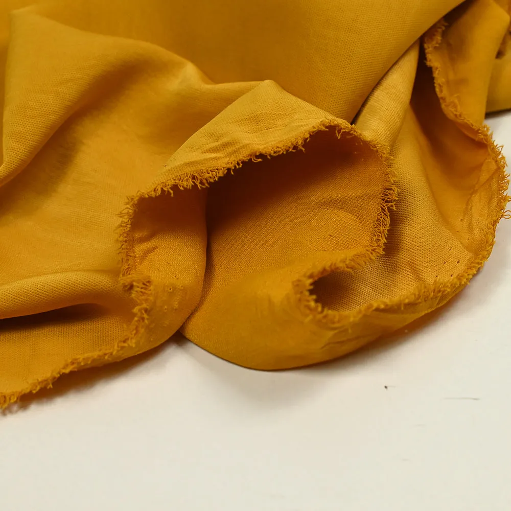 Crêpe satin de polyester moutarde