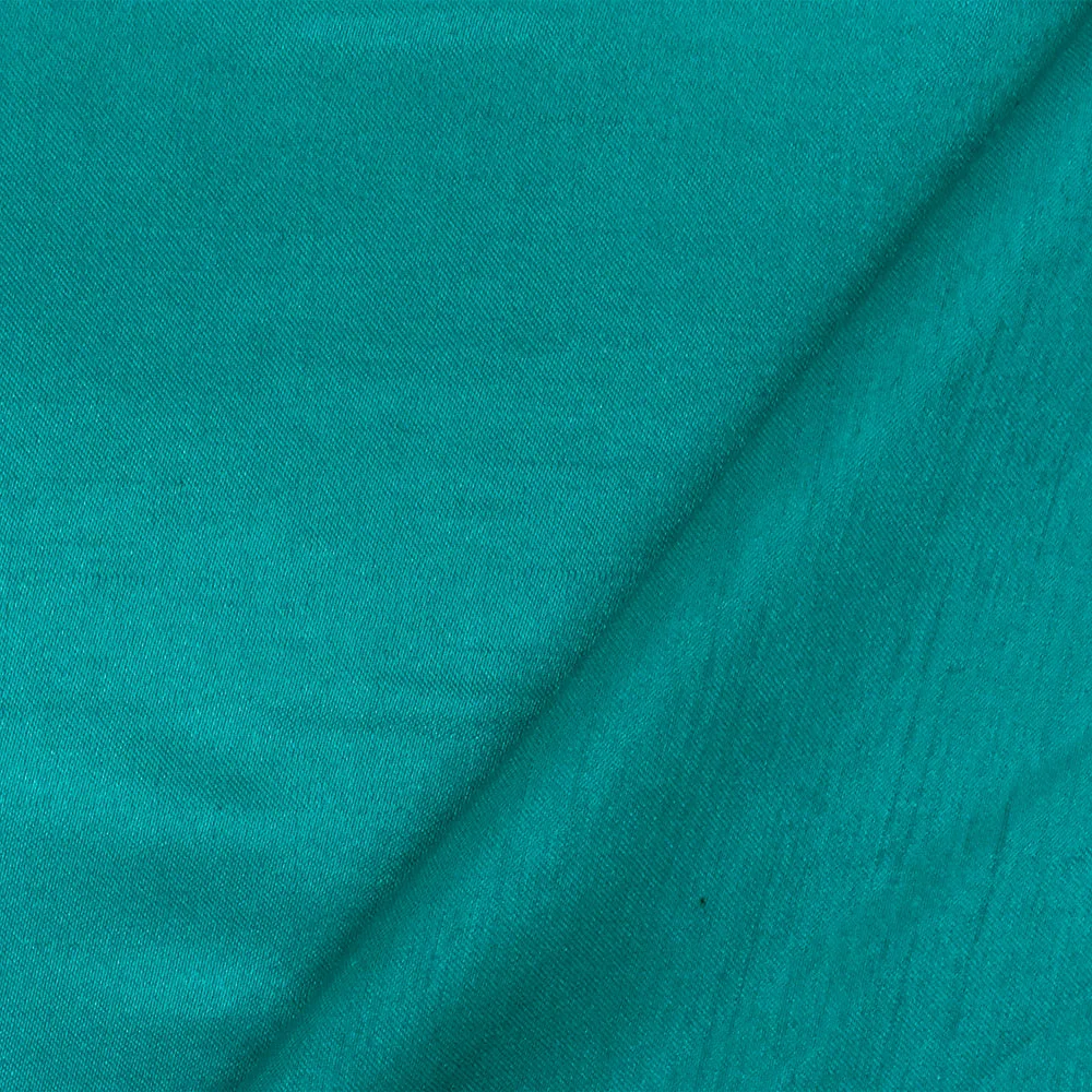 Crystal Teal Solid Poly Antique Satin Woven Fabric
