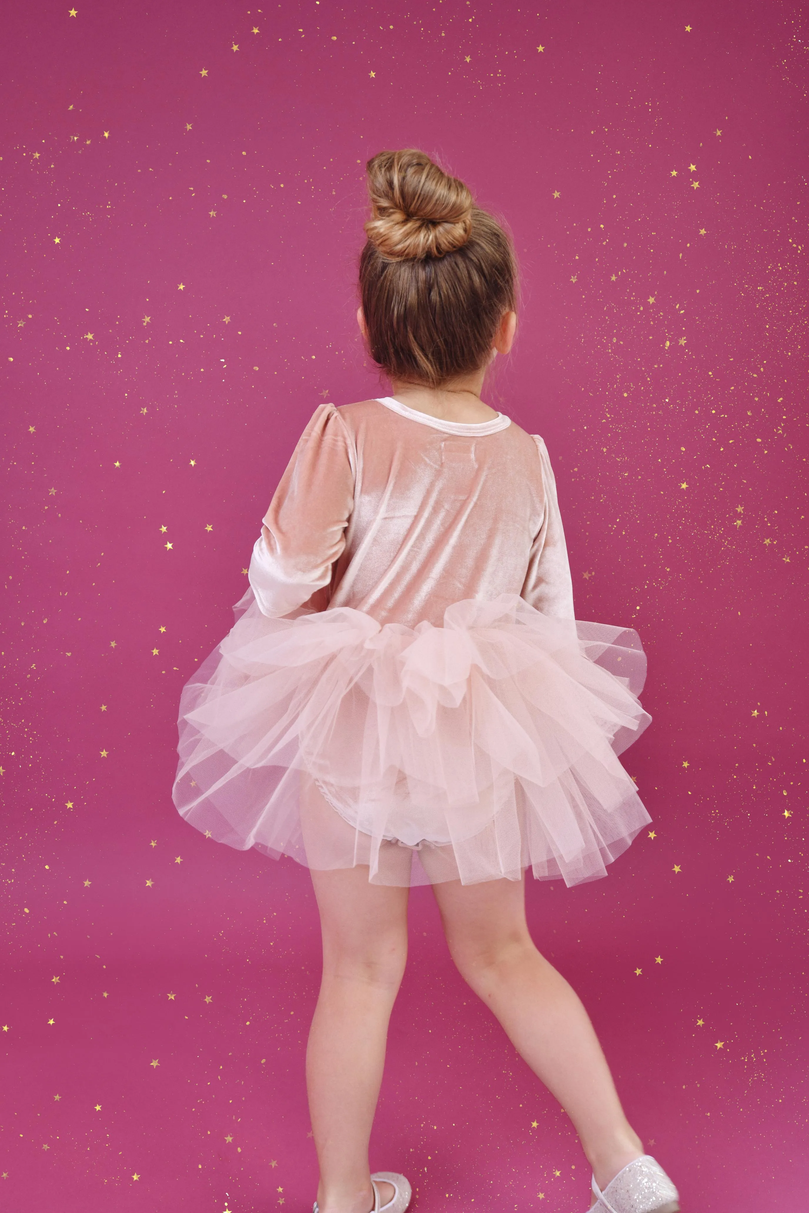 DOLLY UNIVERSE VELVET PLANET TUTU DRESS pink