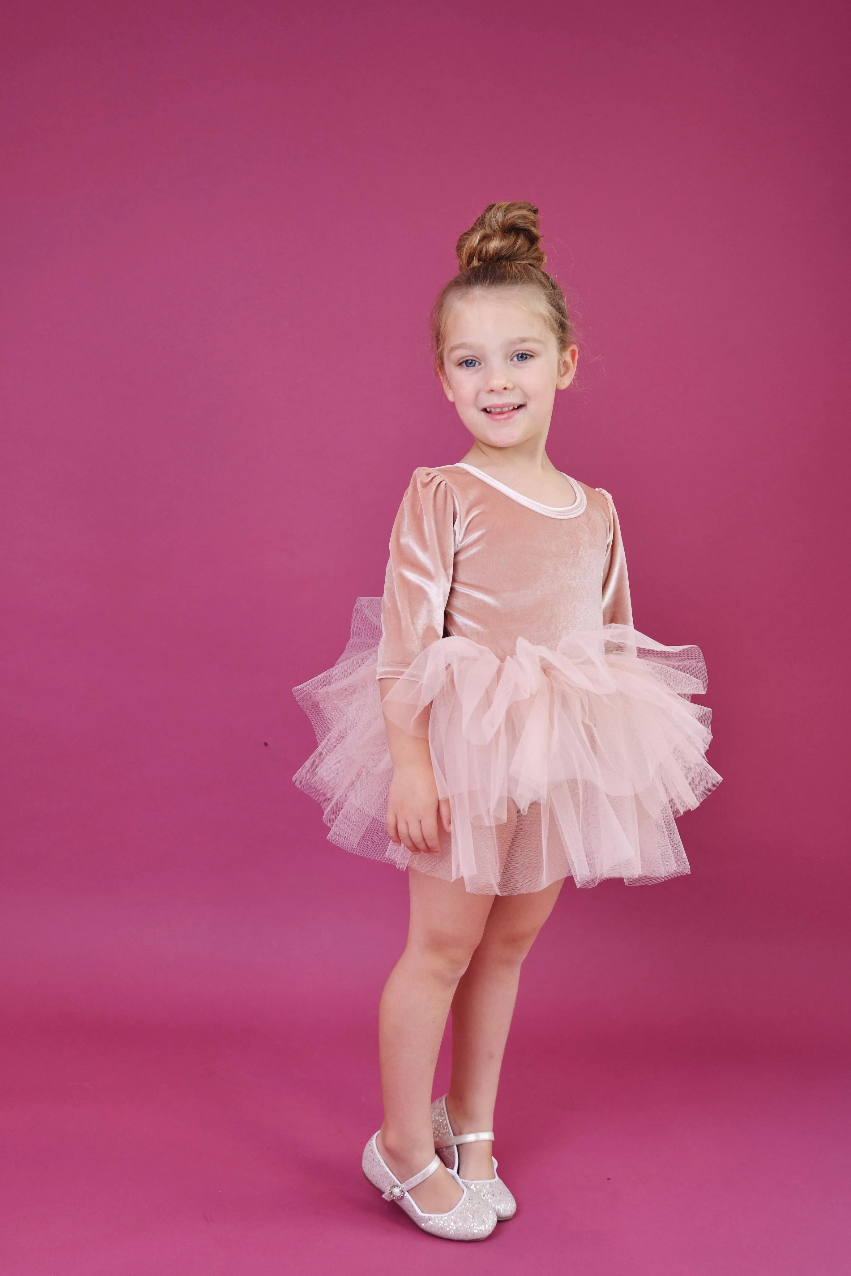 DOLLY UNIVERSE VELVET PLANET TUTU DRESS pink
