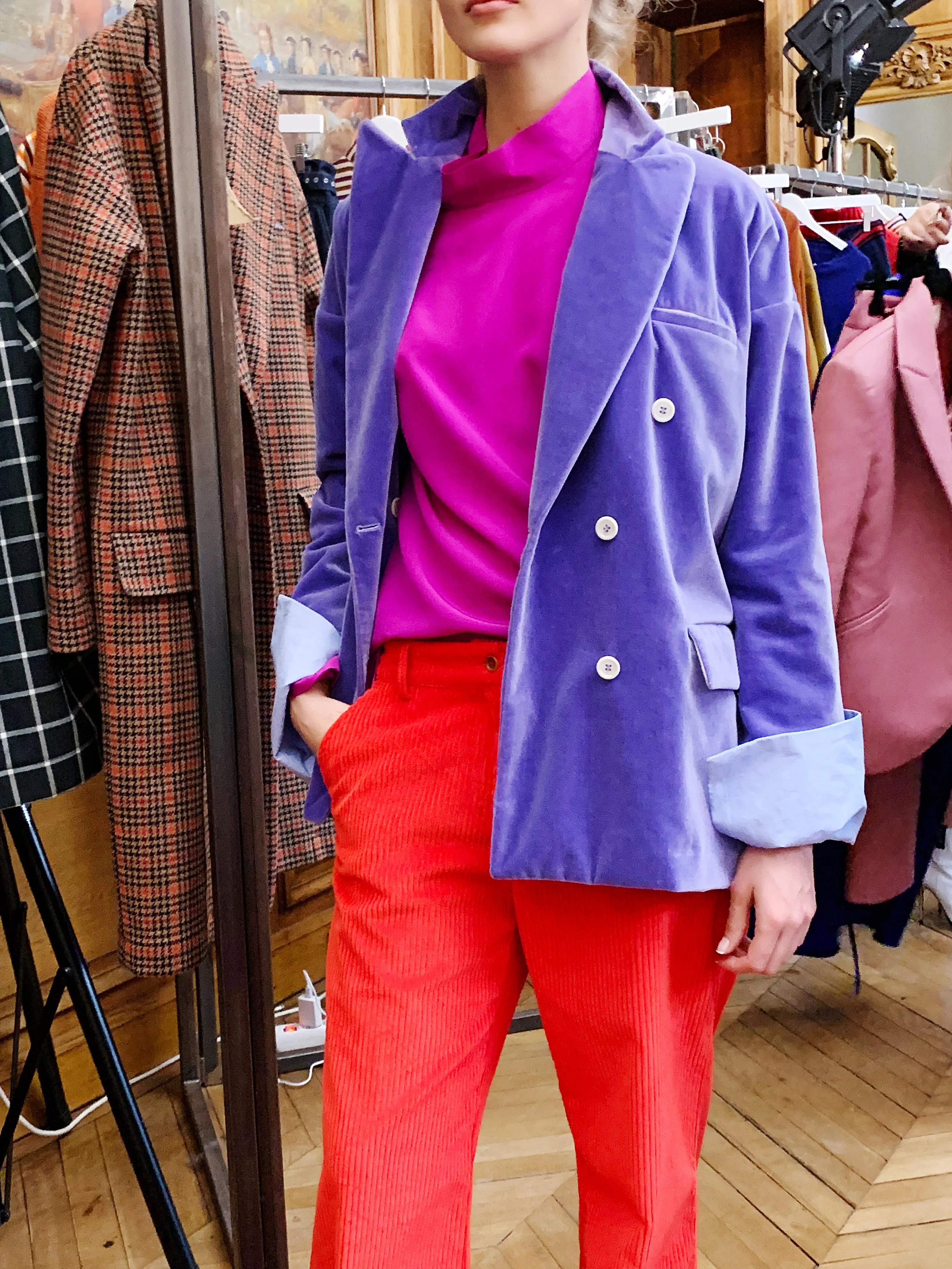 double-breasted blazer