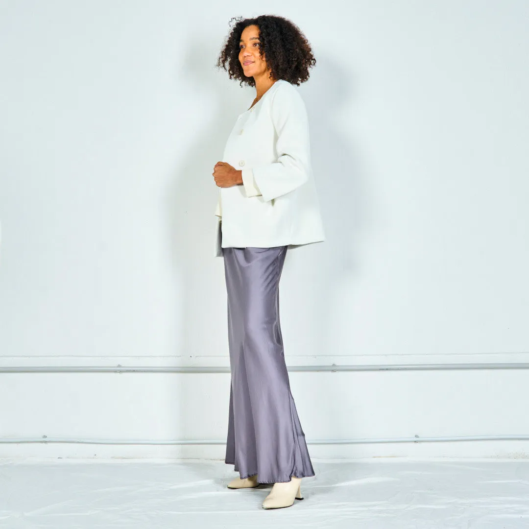 Double-breasted jacket with pleated details wholesale