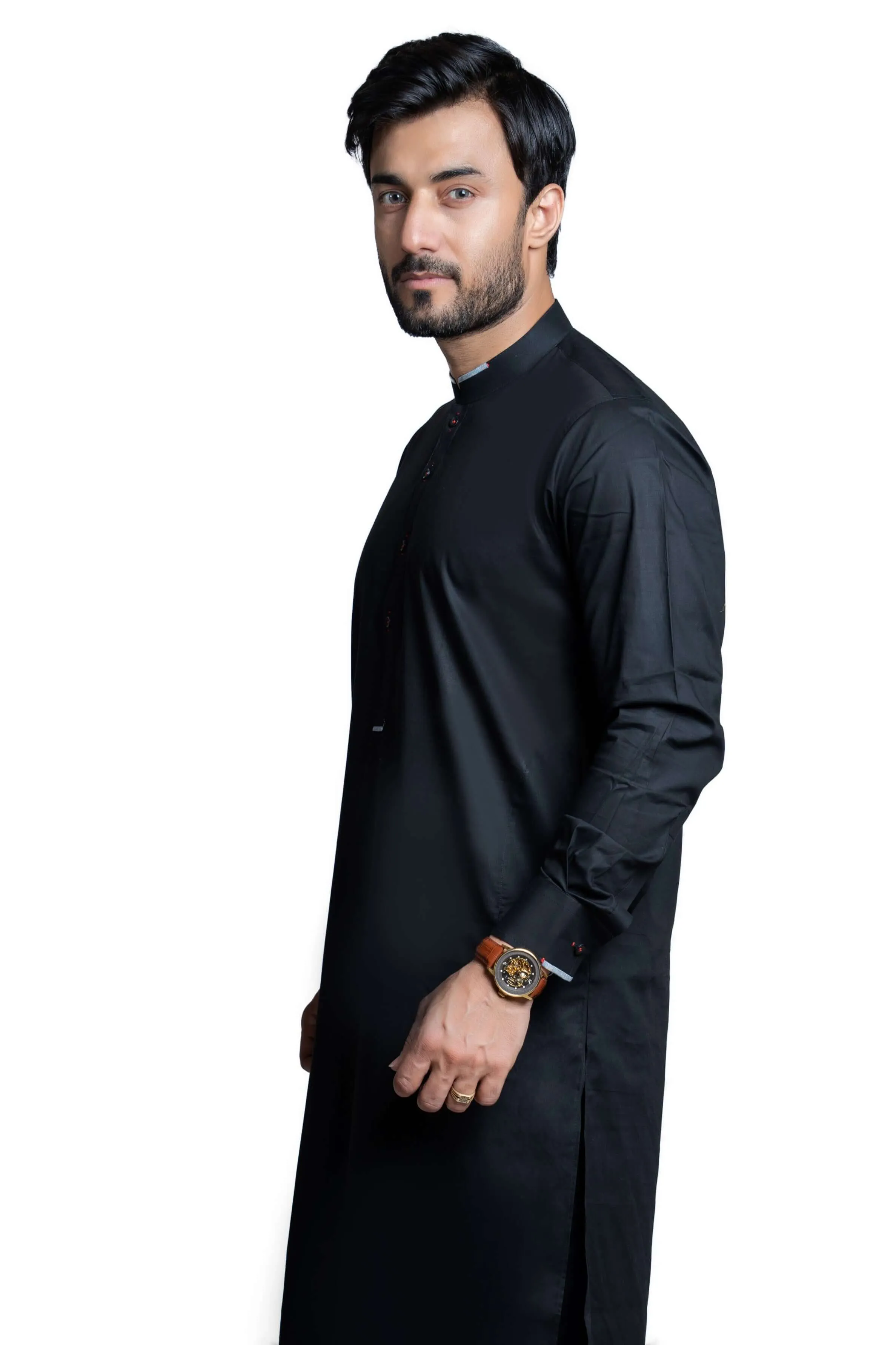 Elegant Viscose-Cotton Blended Black Kurta and Pants