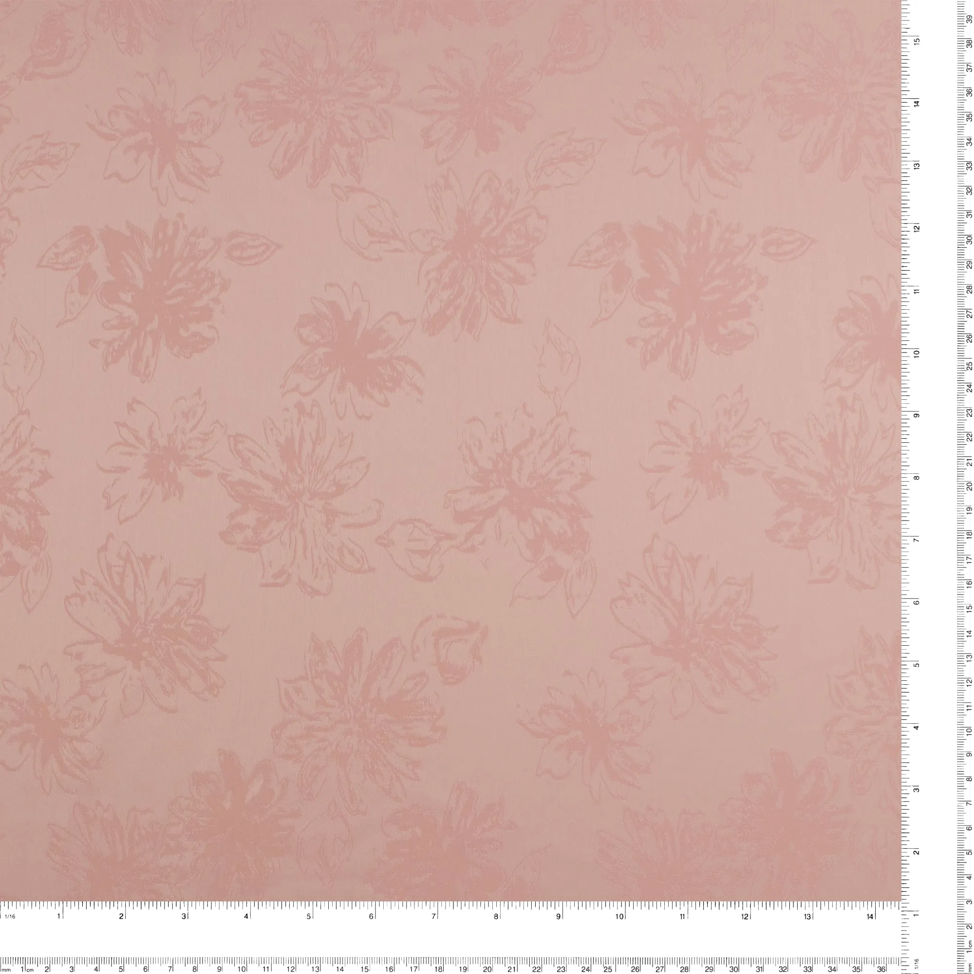 Jaquard flowers - LAURA - Blush