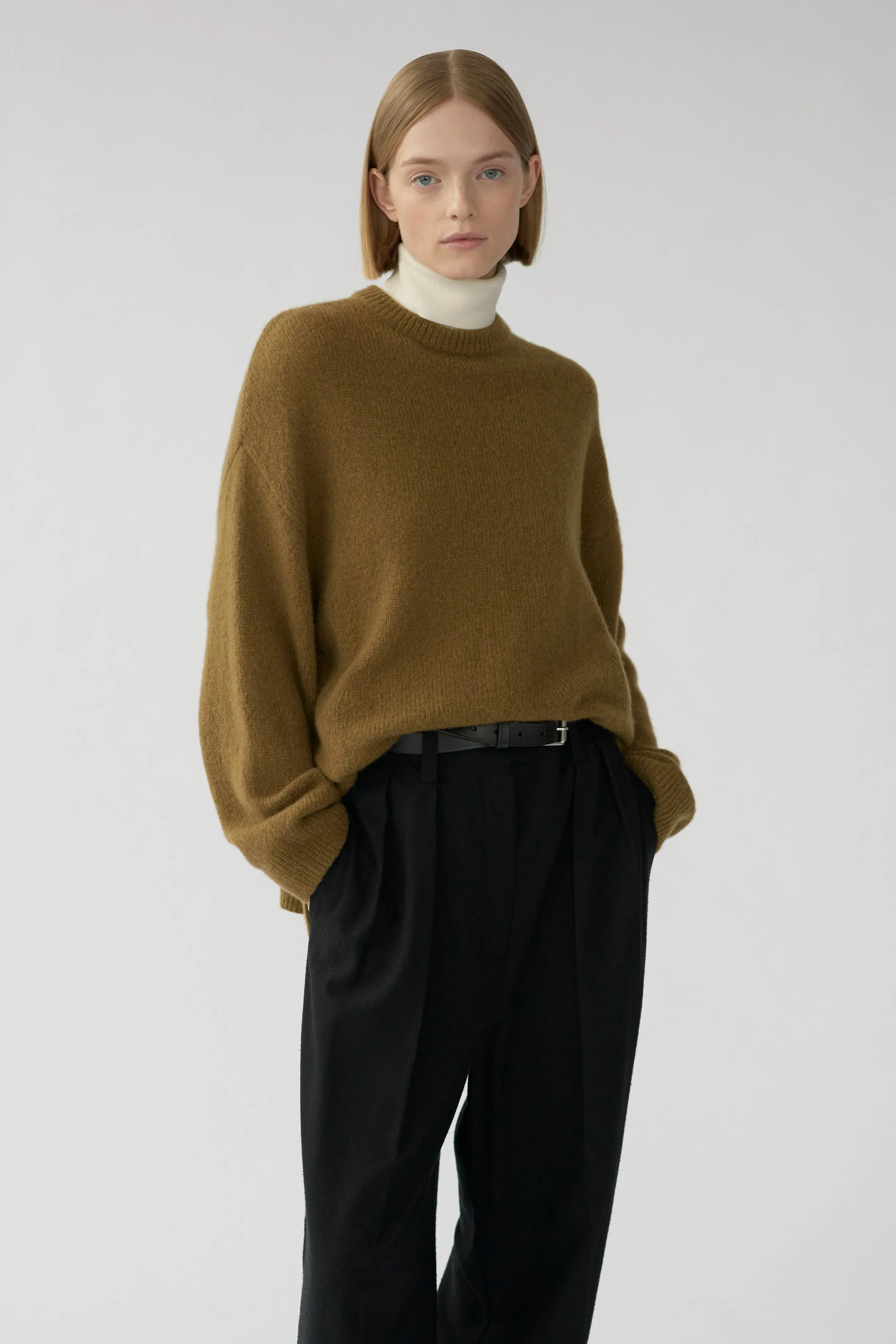 JOSEPH PANTS - BLACK - RAW SILK