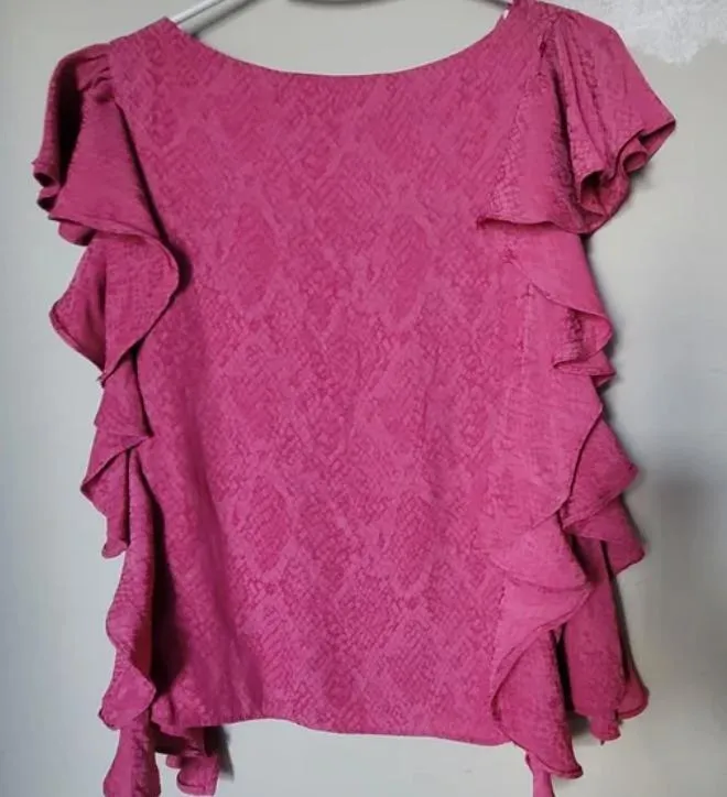 Koch Cara Ruffle Python Top