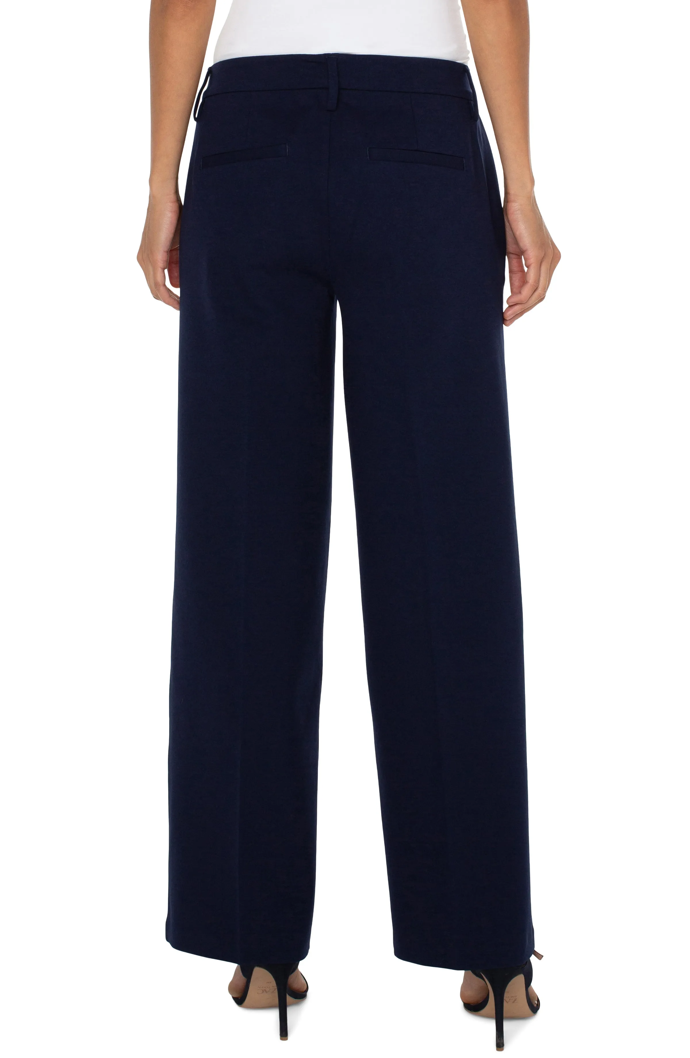 Liverpool Kelsey Wide Leg Trouser 31" inseam (Cadet Blue)