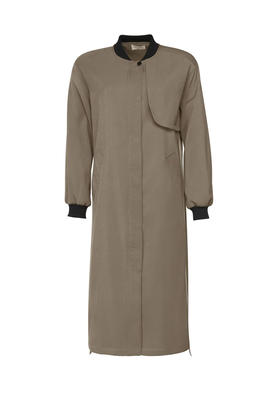 Madly Sweetly Matrix Coat - Taupe