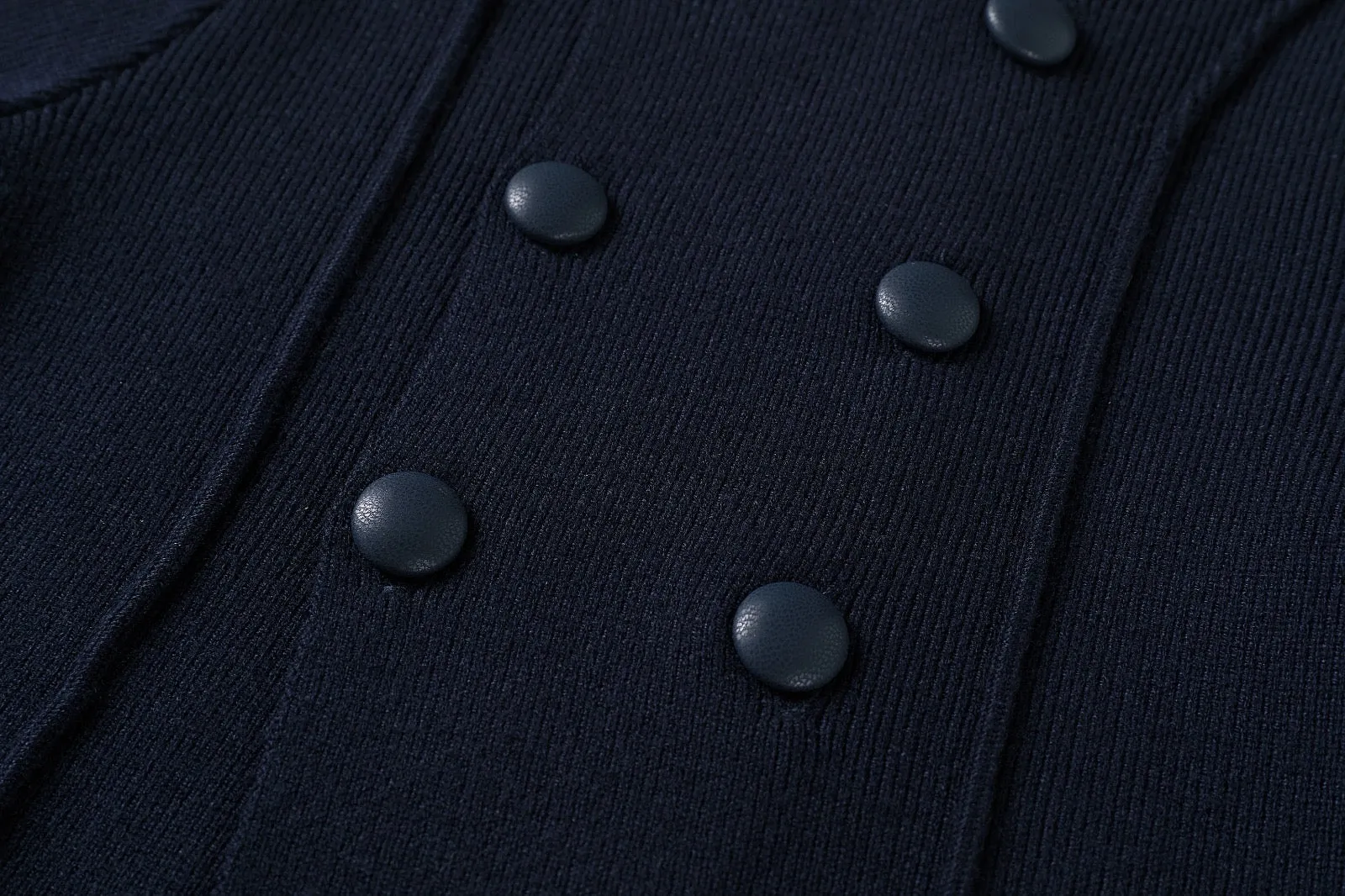 Navy Double Breasted Sweater