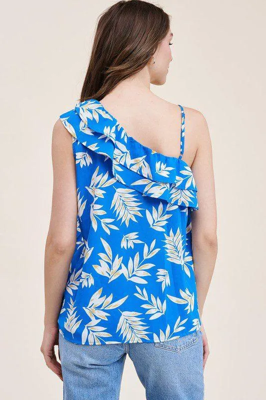 One Shoulder Ruffle Top