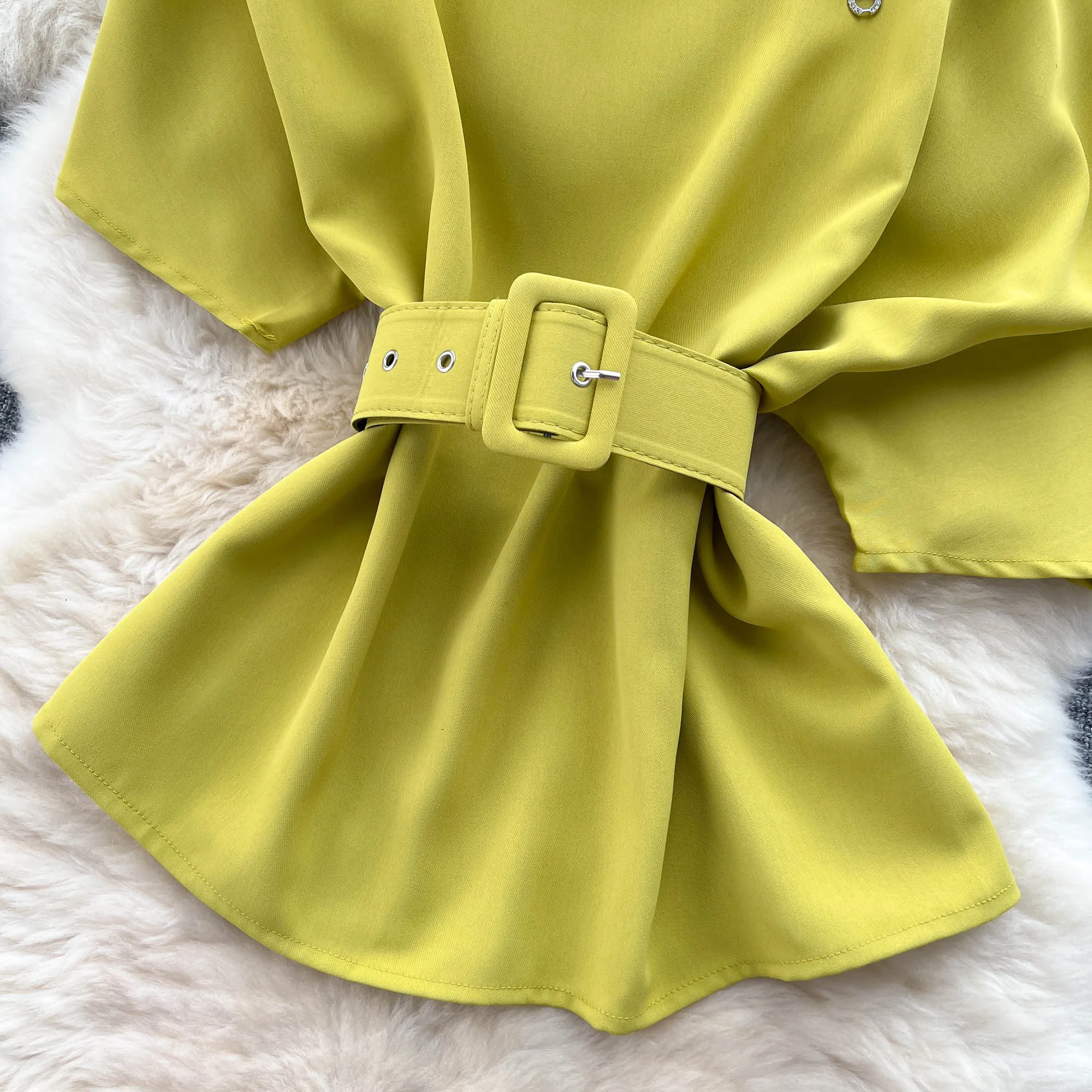 One-shoulder Top&Wide-legged Trousers 2Pcs