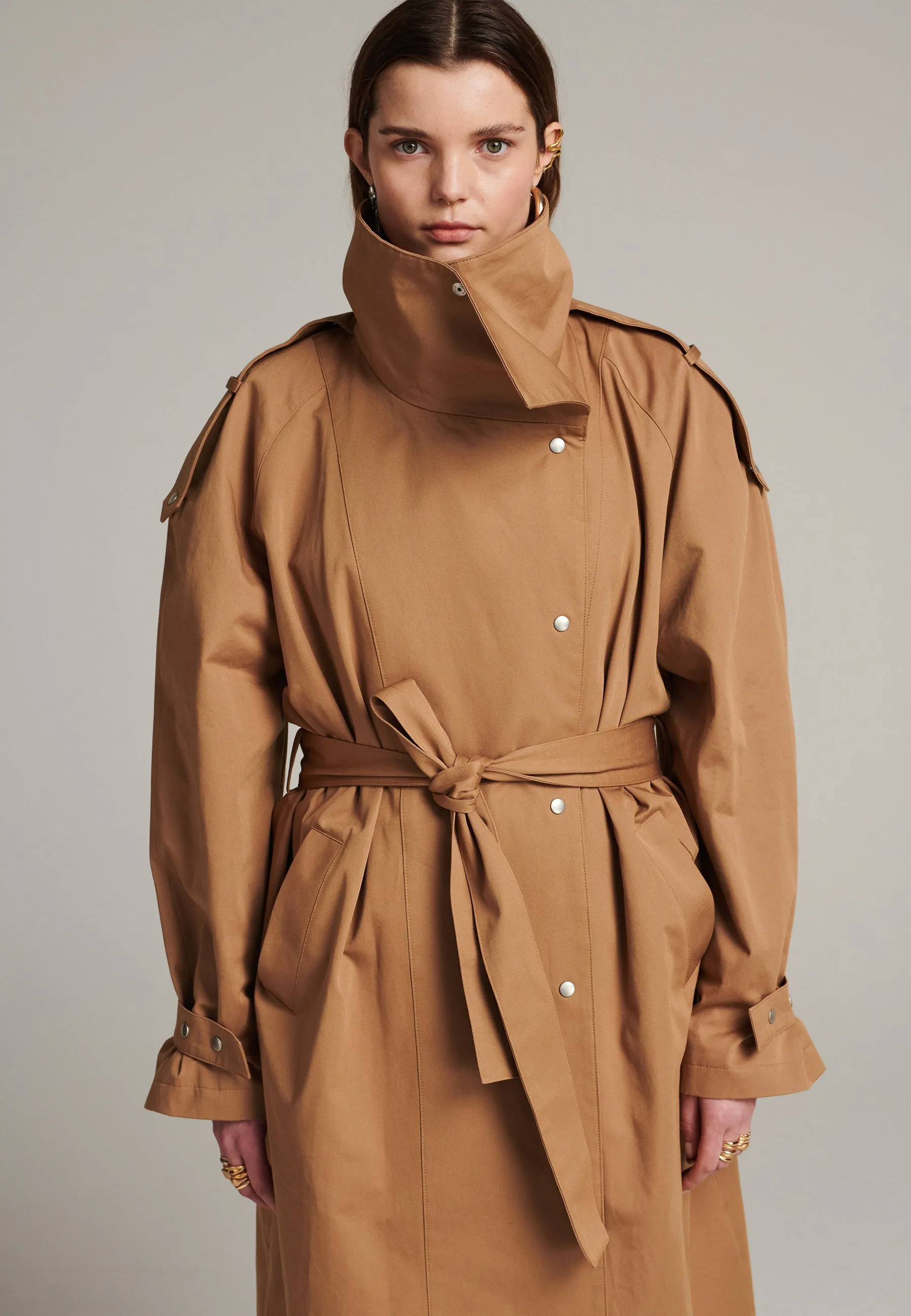 Overcome oversized trench coat