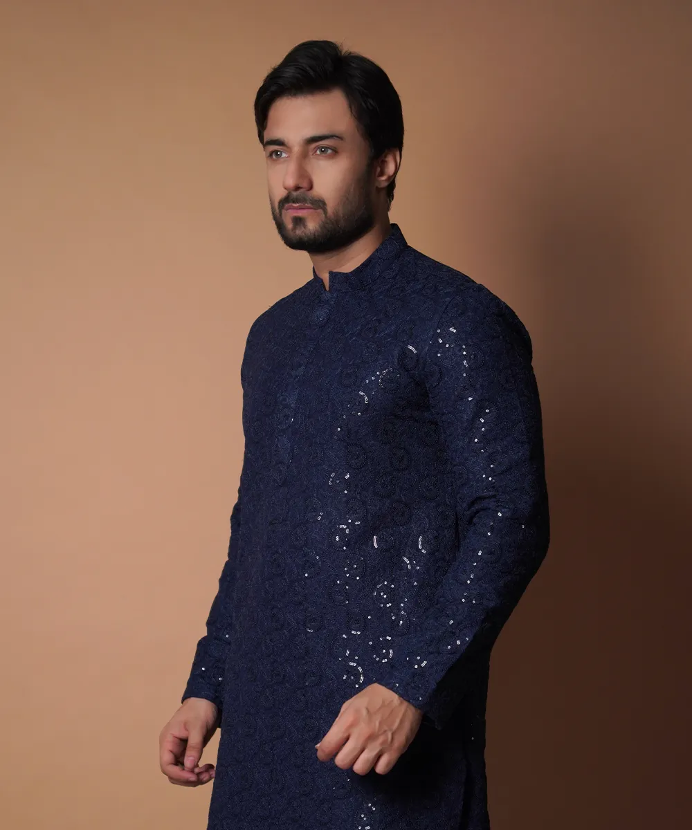 Paisley Dreams - Navy Blue Kurta/Pants set