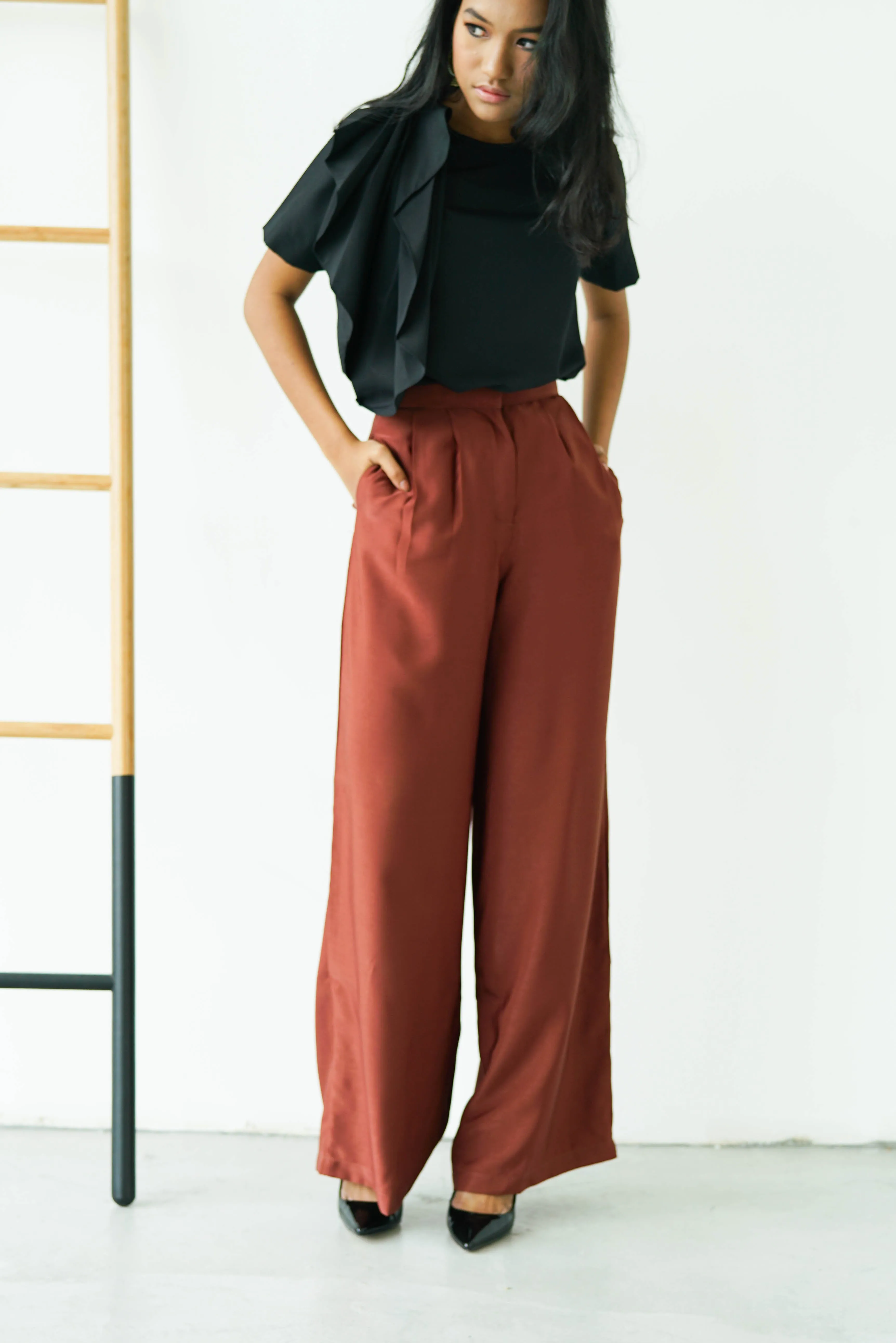 [PRE ORDER] Chocolate High Waisted Palazzo Pants