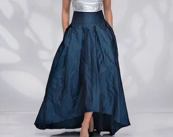 Pure SILK TAFFETA FABRIC blueish grey x black 54&quot; wide TAF279[10]