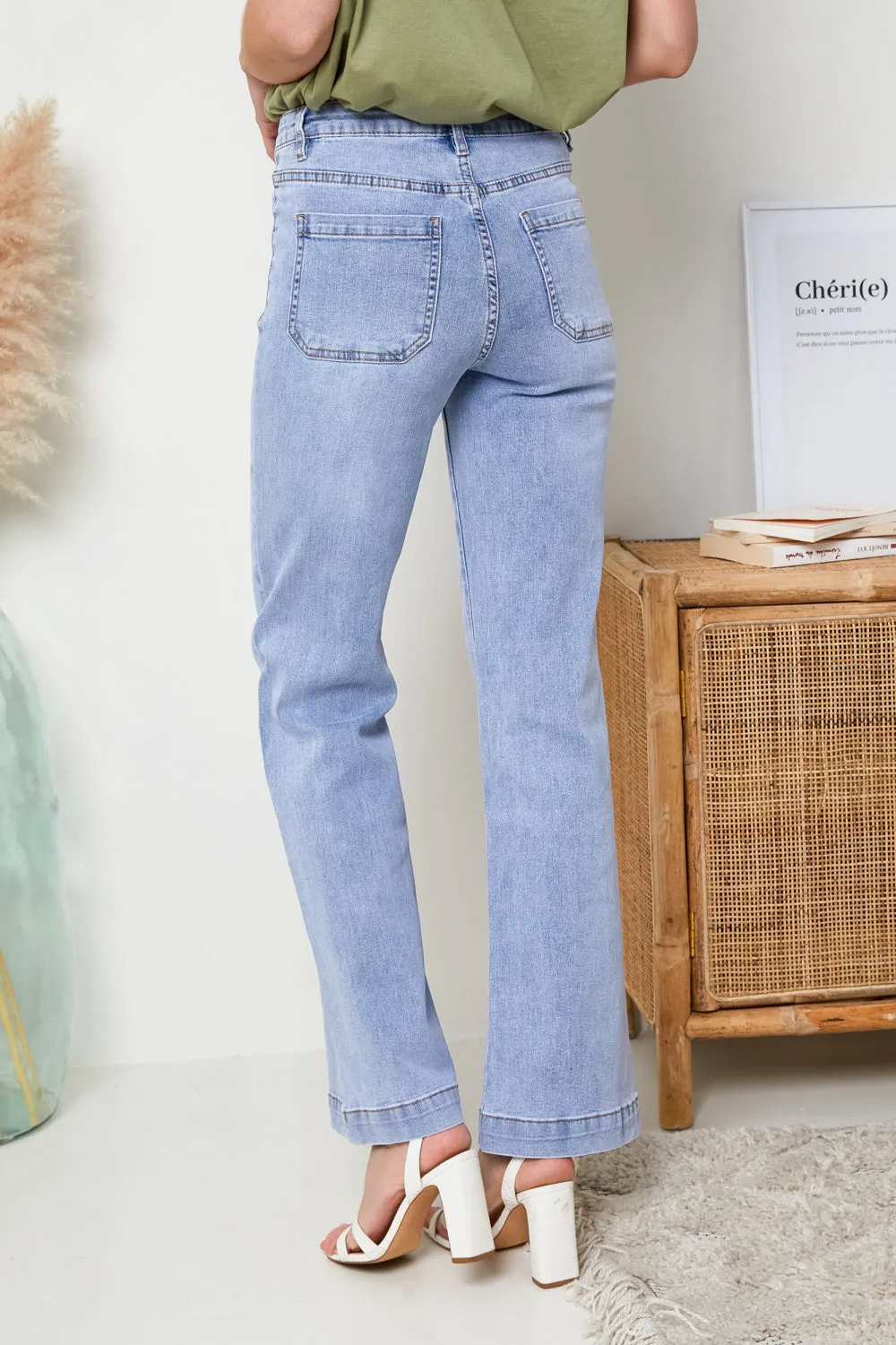 R.Display Wide-Legged Denim Jeans