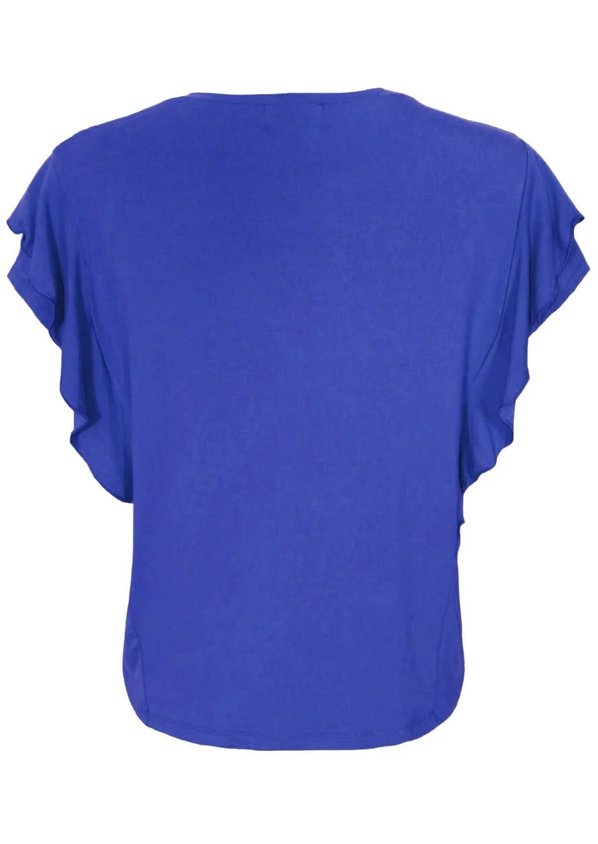 Ruffle Tee Electric Blue