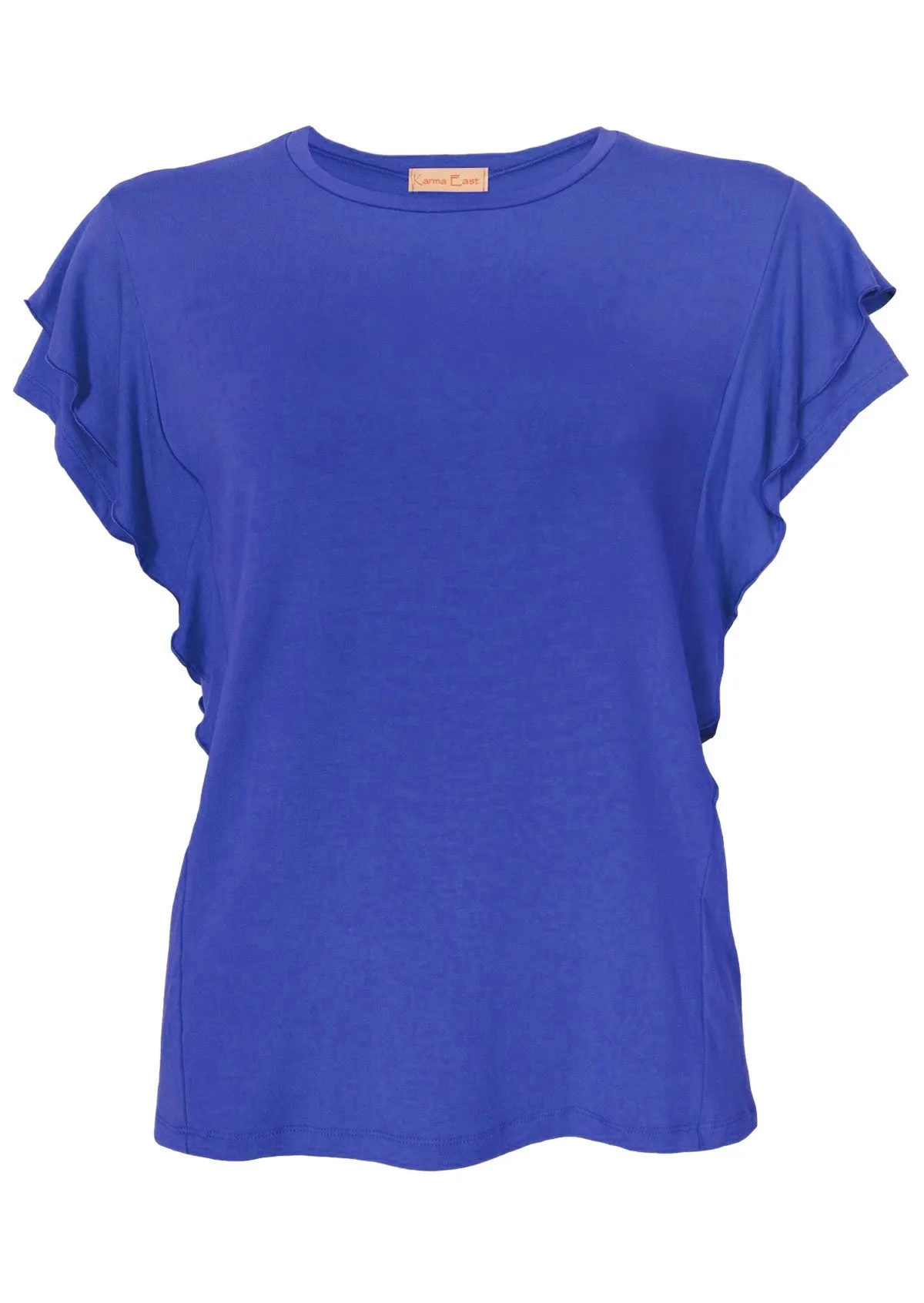 Ruffle Tee Electric Blue