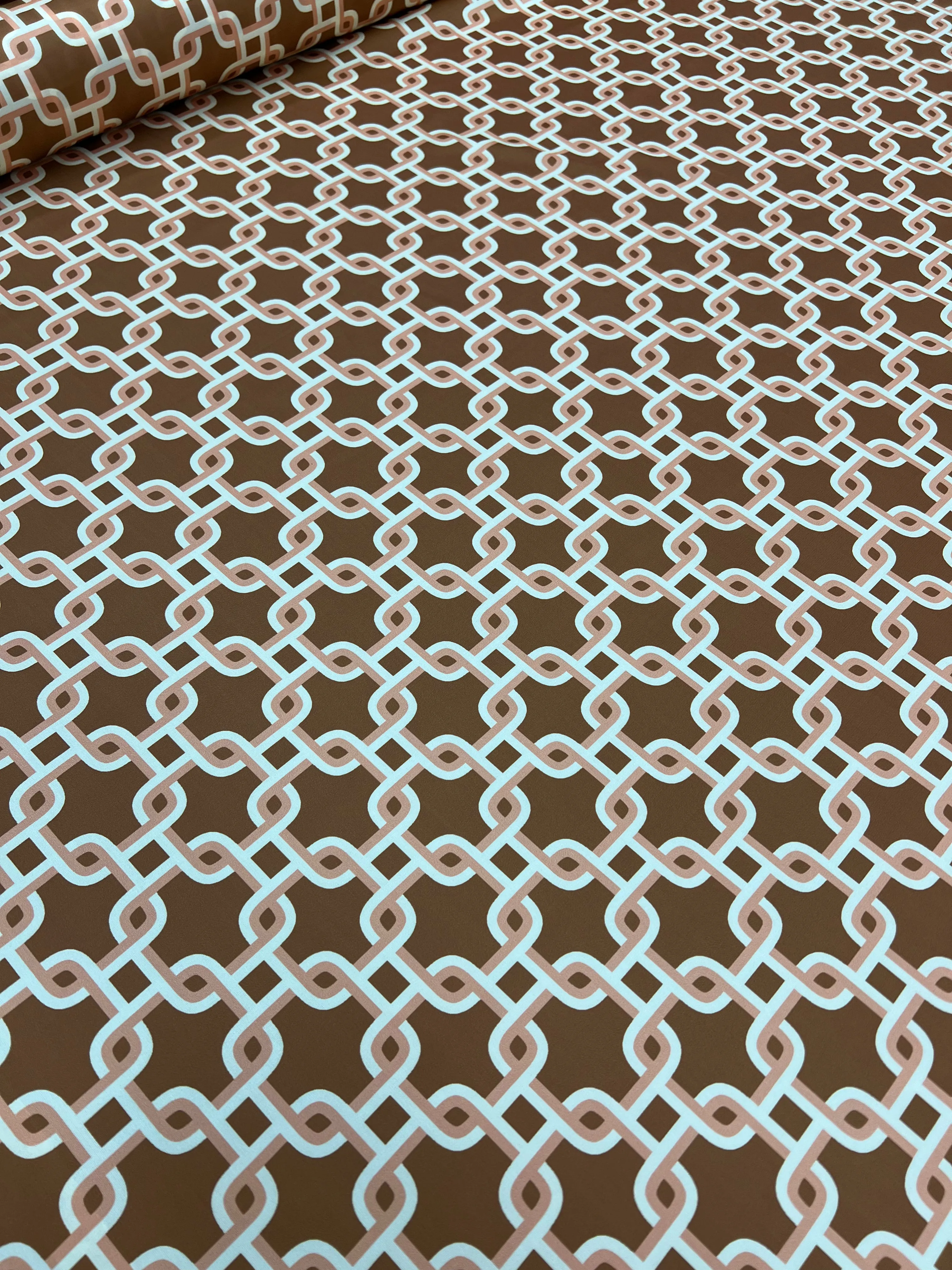 Satin Prints  - Persian Link Brown