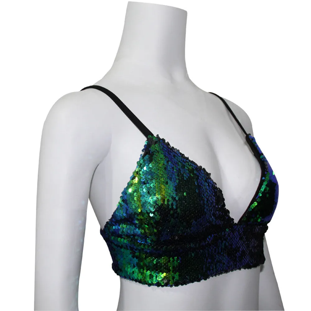 Sequined Crop Top