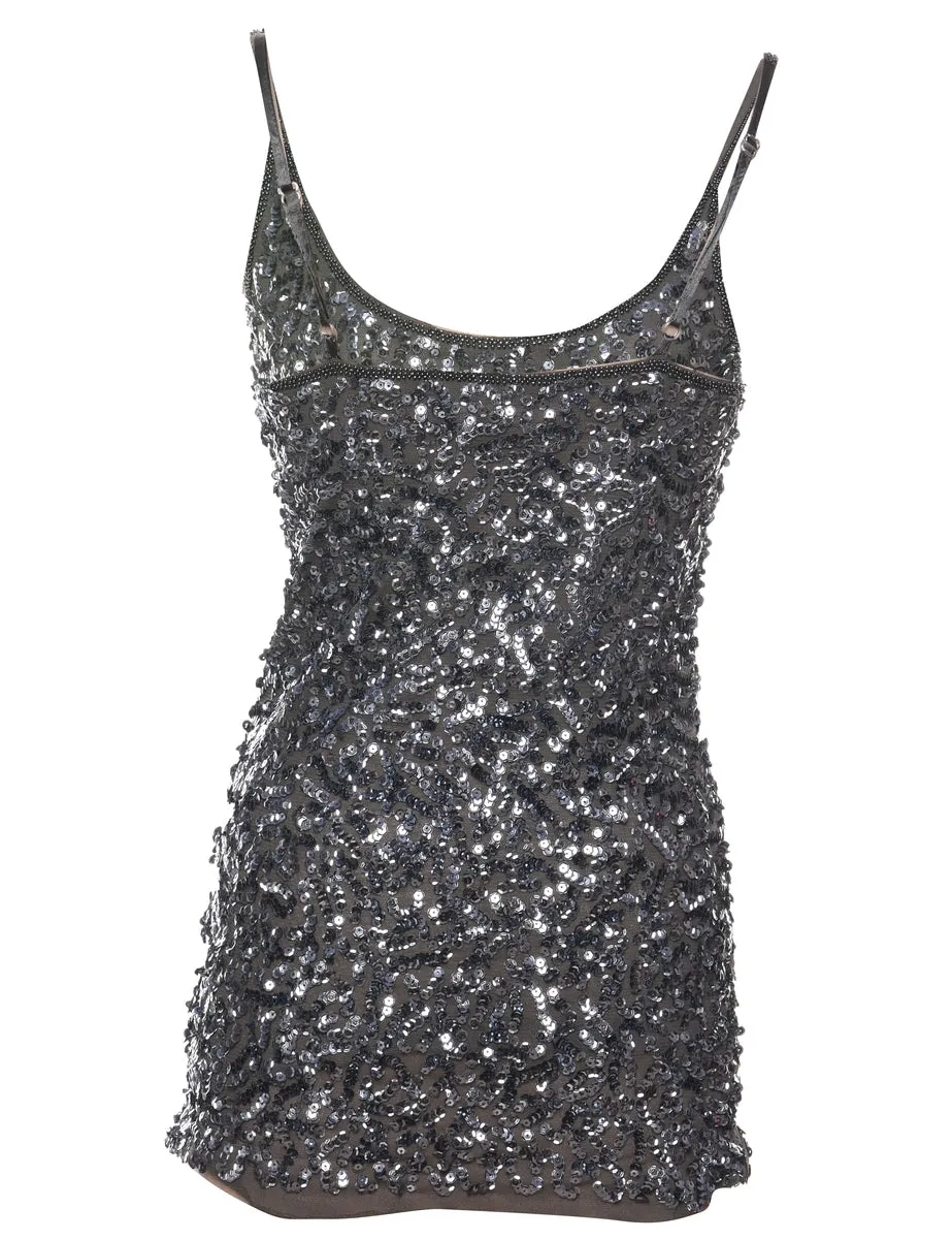 Sequined Evening Top - M