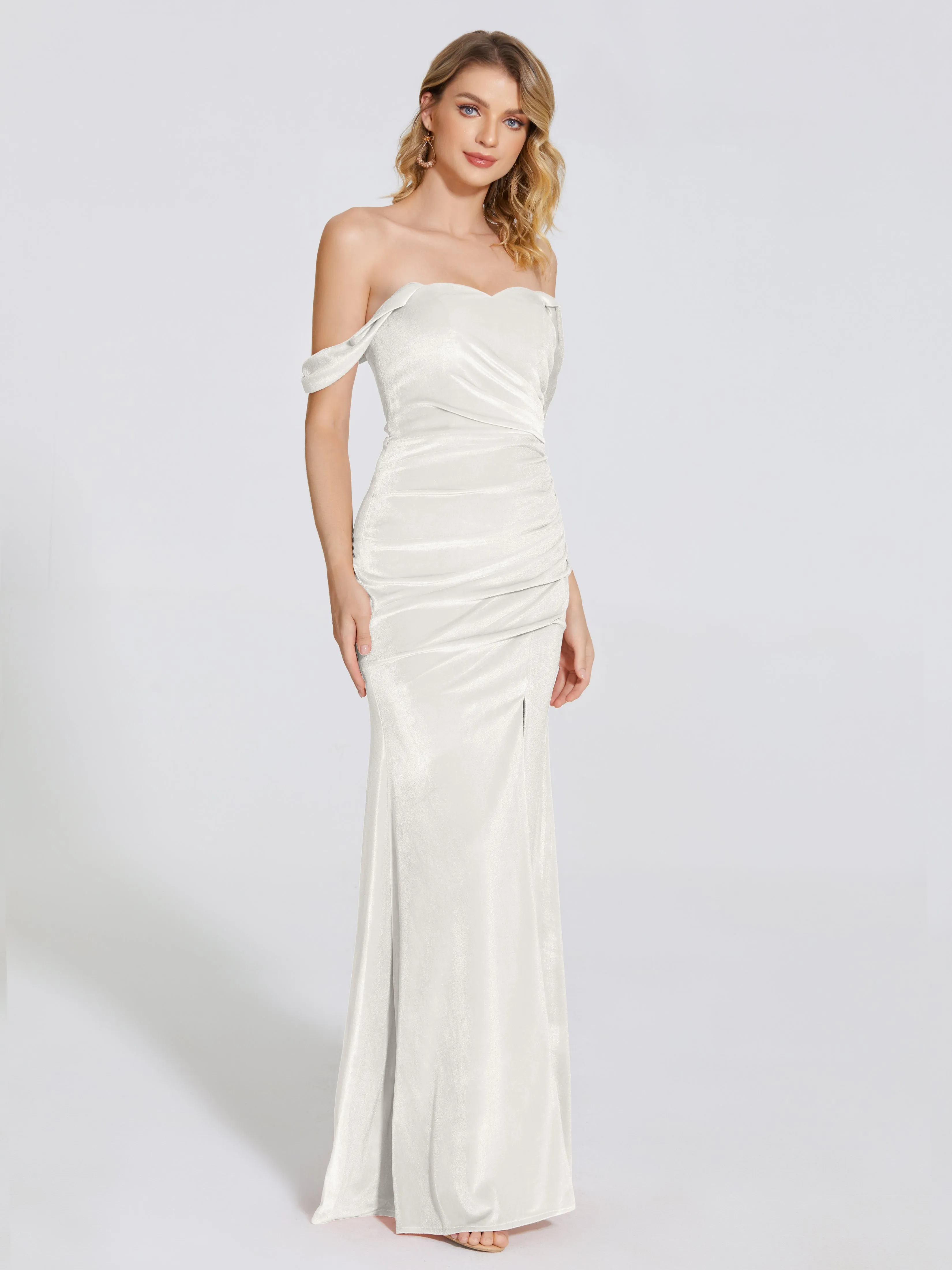 Sienna Pretty Split Velvet Bridesmaid Dresses