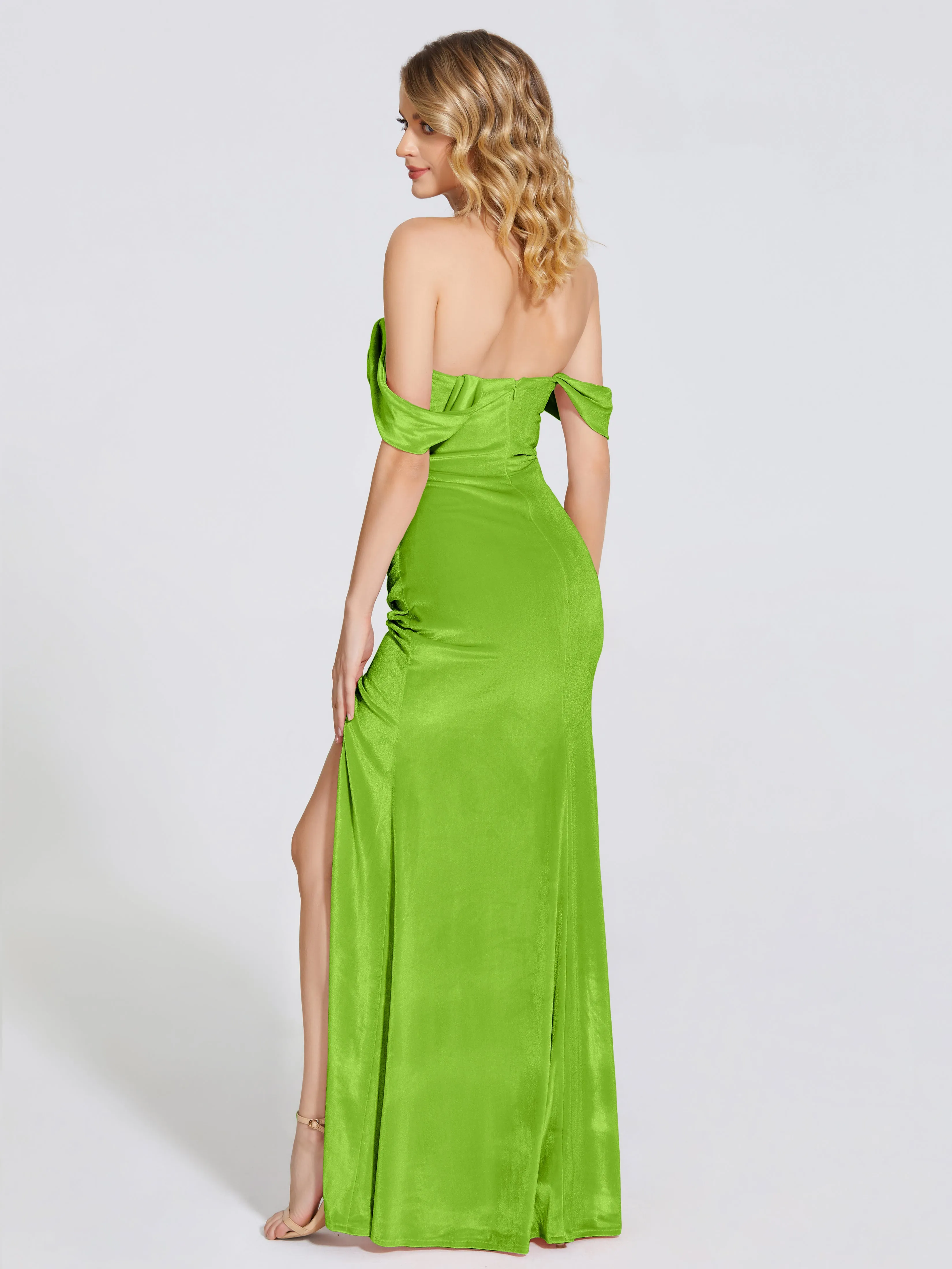 Sienna Pretty Split Velvet Bridesmaid Dresses