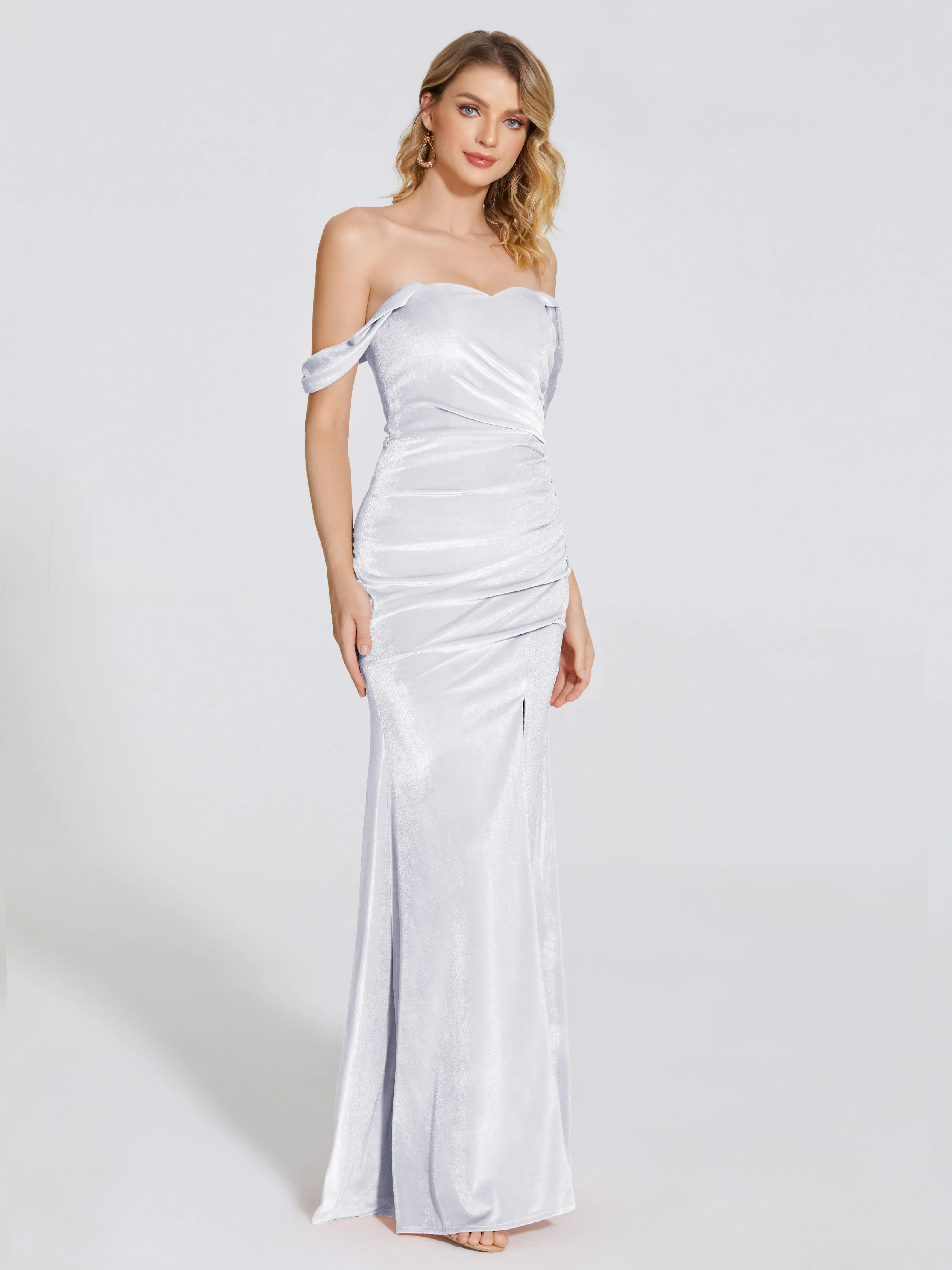 Sienna Pretty Split Velvet Bridesmaid Dresses