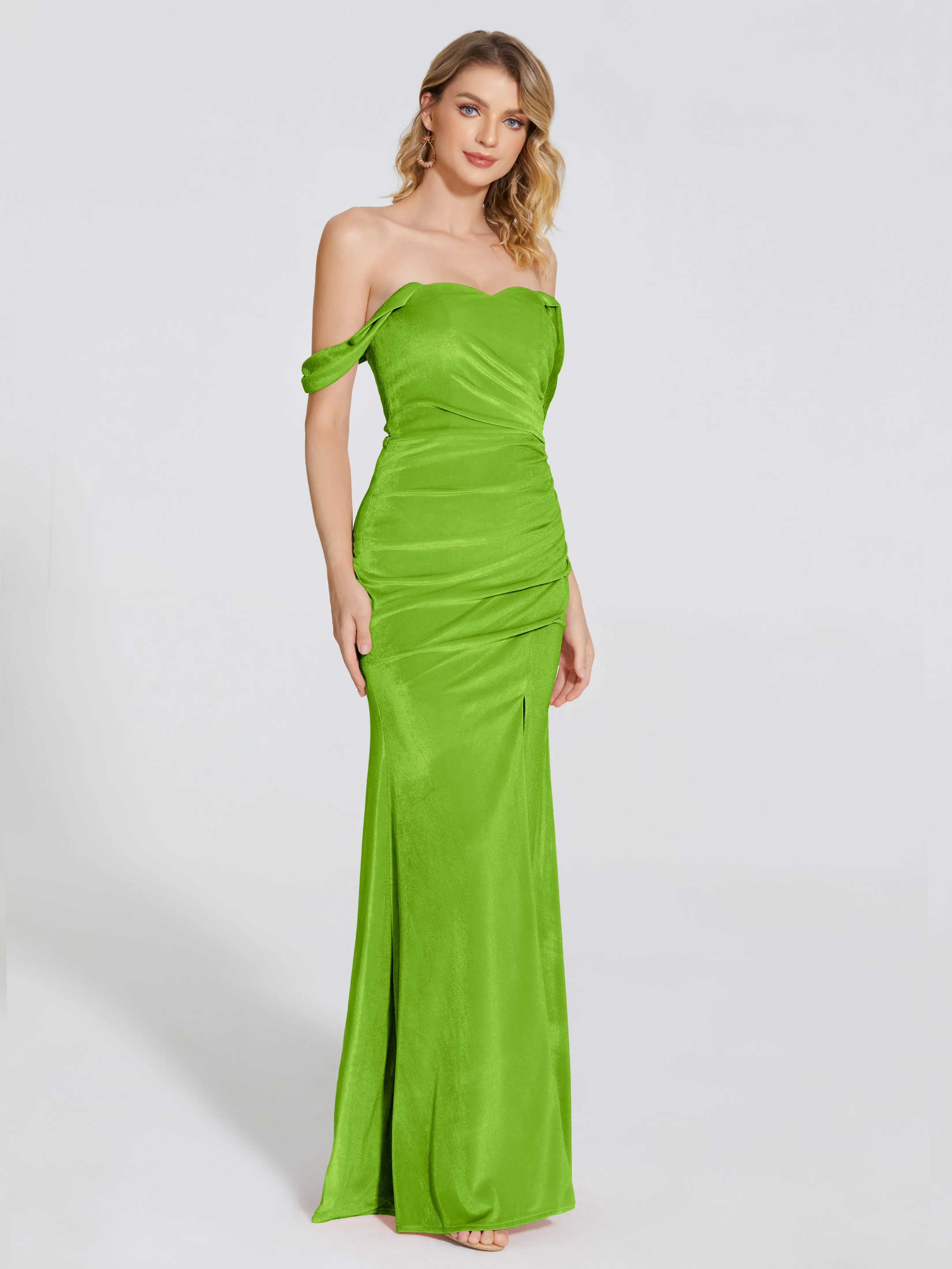 Sienna Pretty Split Velvet Bridesmaid Dresses