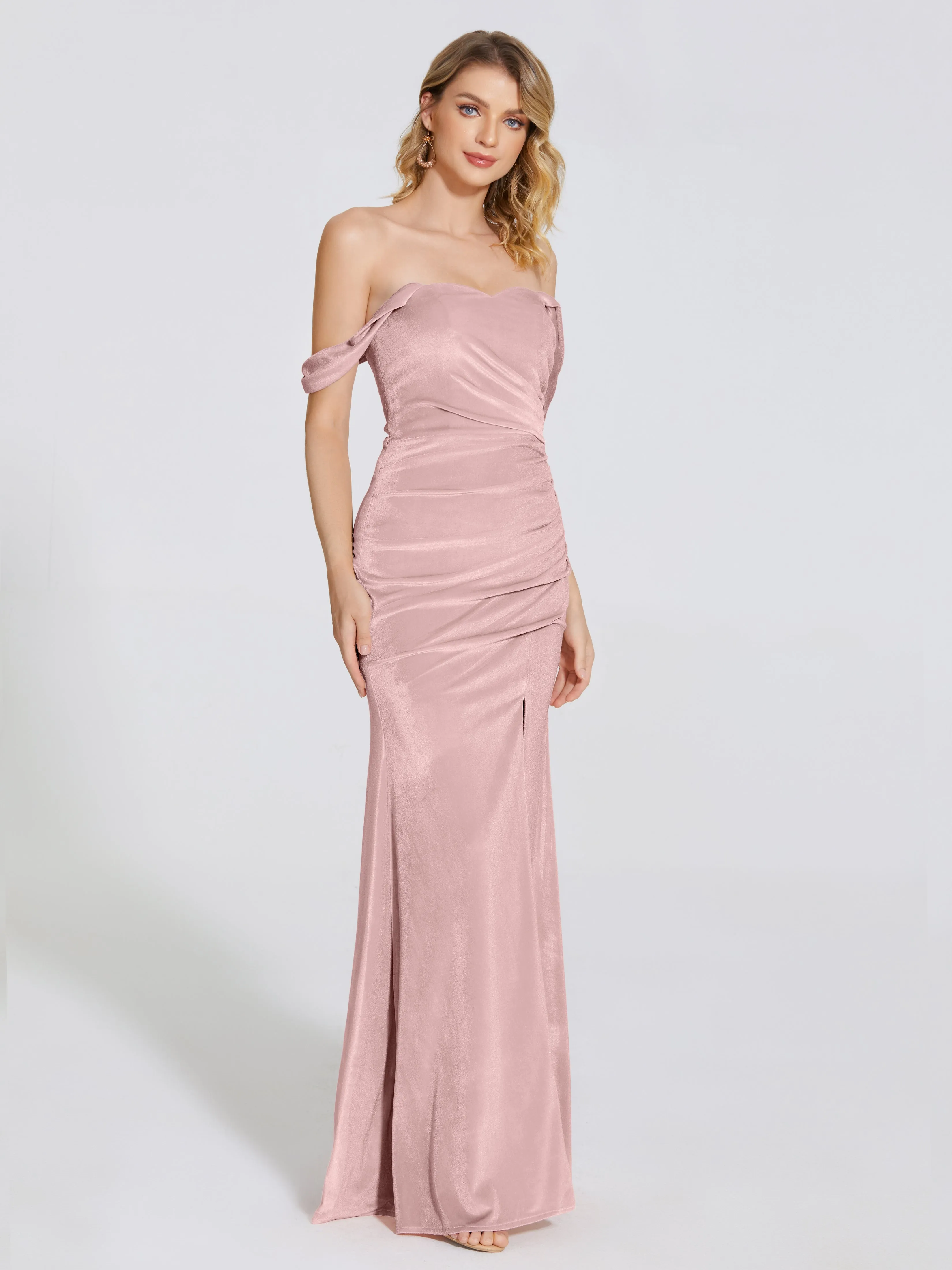 Sienna Pretty Split Velvet Bridesmaid Dresses