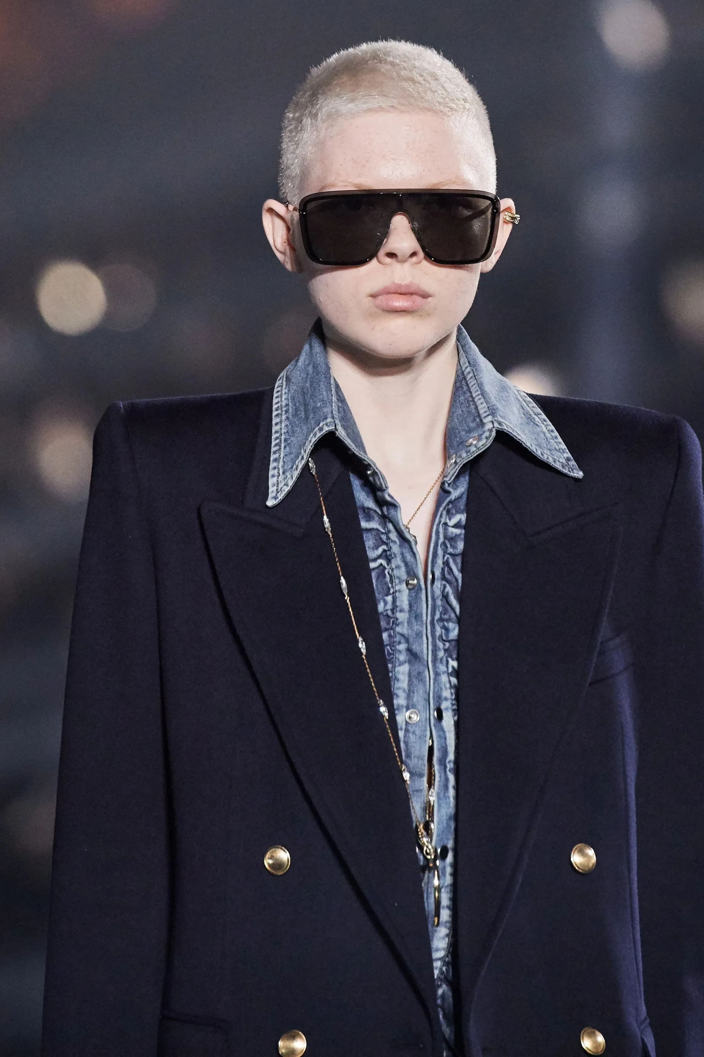 SS20 Double-breasted wool-twill blazer
